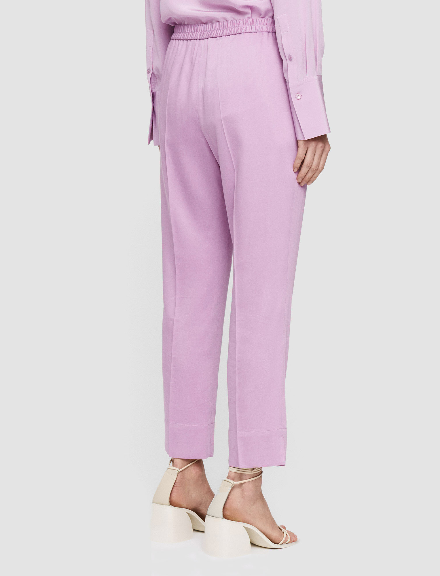 Joseph, Soft Viscose Tailoring Tottenham Trousers, in Begonia Pink