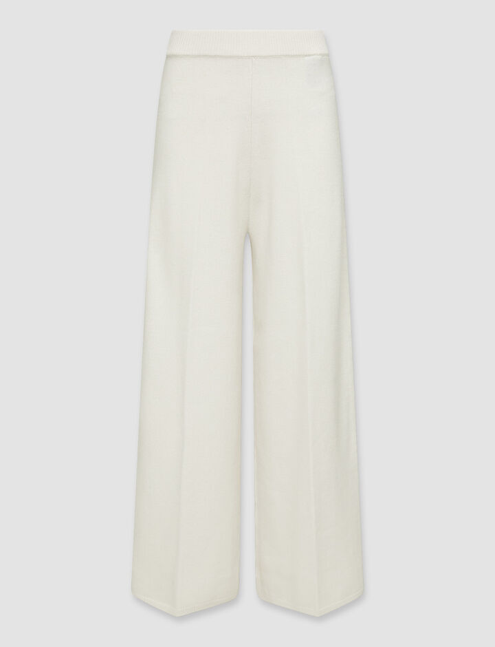 Joseph, Soft Wool Trousers, in Ivory