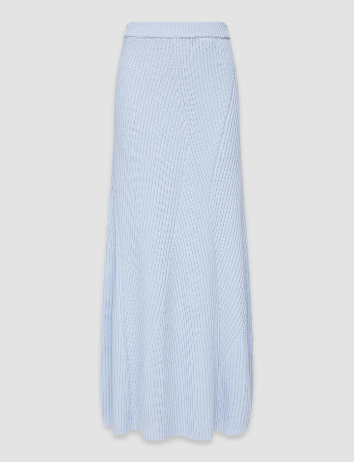 Joseph, Luxe Cardigan Stitch Skirt, in Horizon