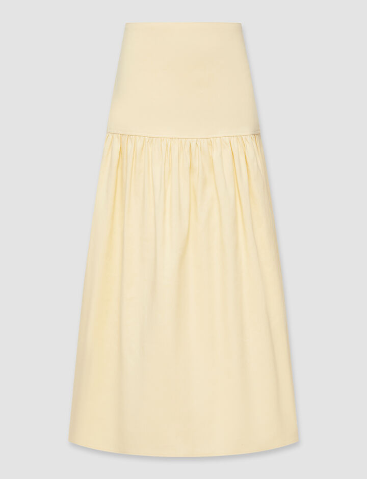 Joseph, Samina-Skirt-Str Linen Cotton, in Corn