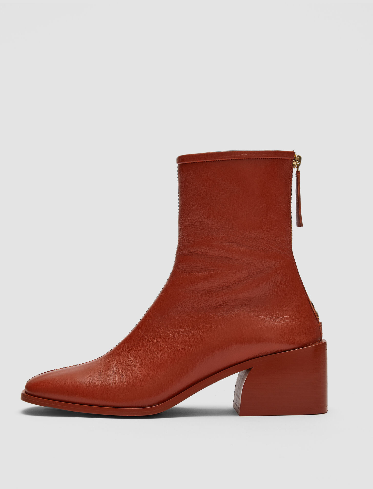 Joseph, Leather Ankle Boots, in Rooibos