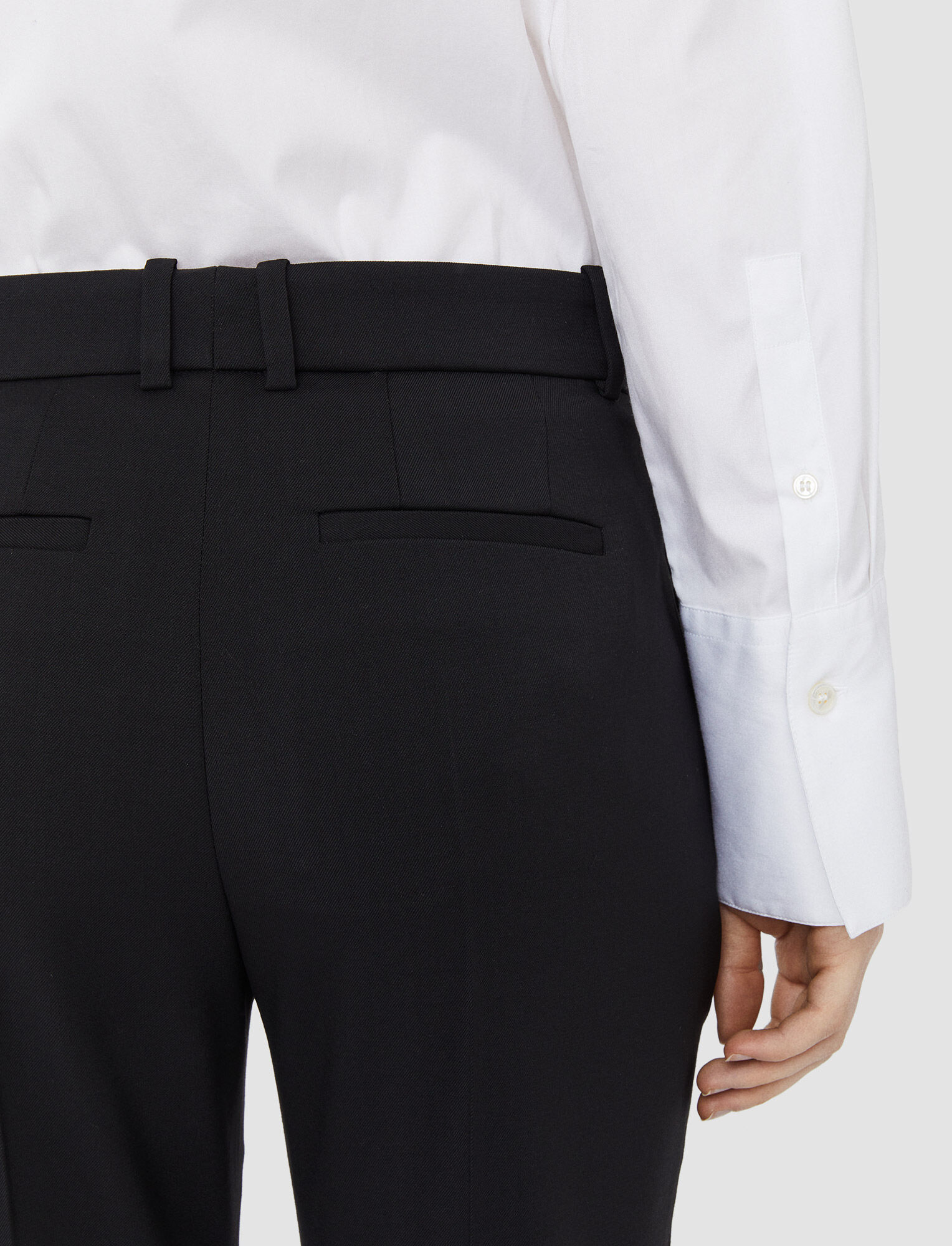 Joseph, Tailoring Wool Stretch Coleman Trousers, in Black