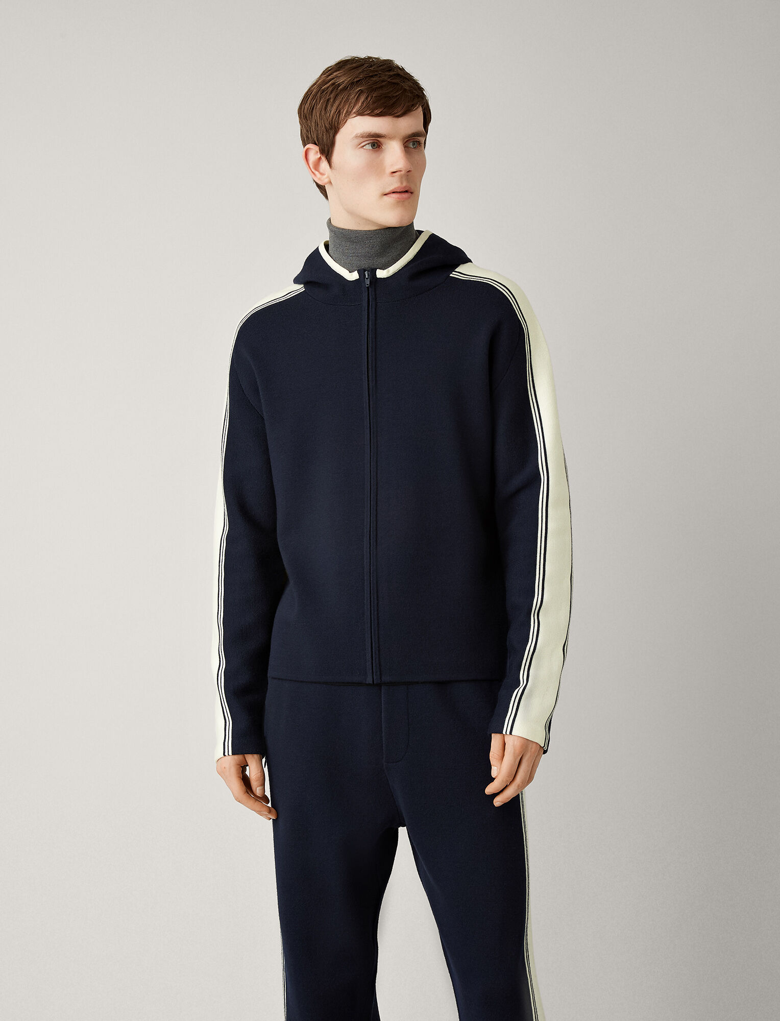 Joseph, Sportwear Milano Knit Hoody, in NAVY