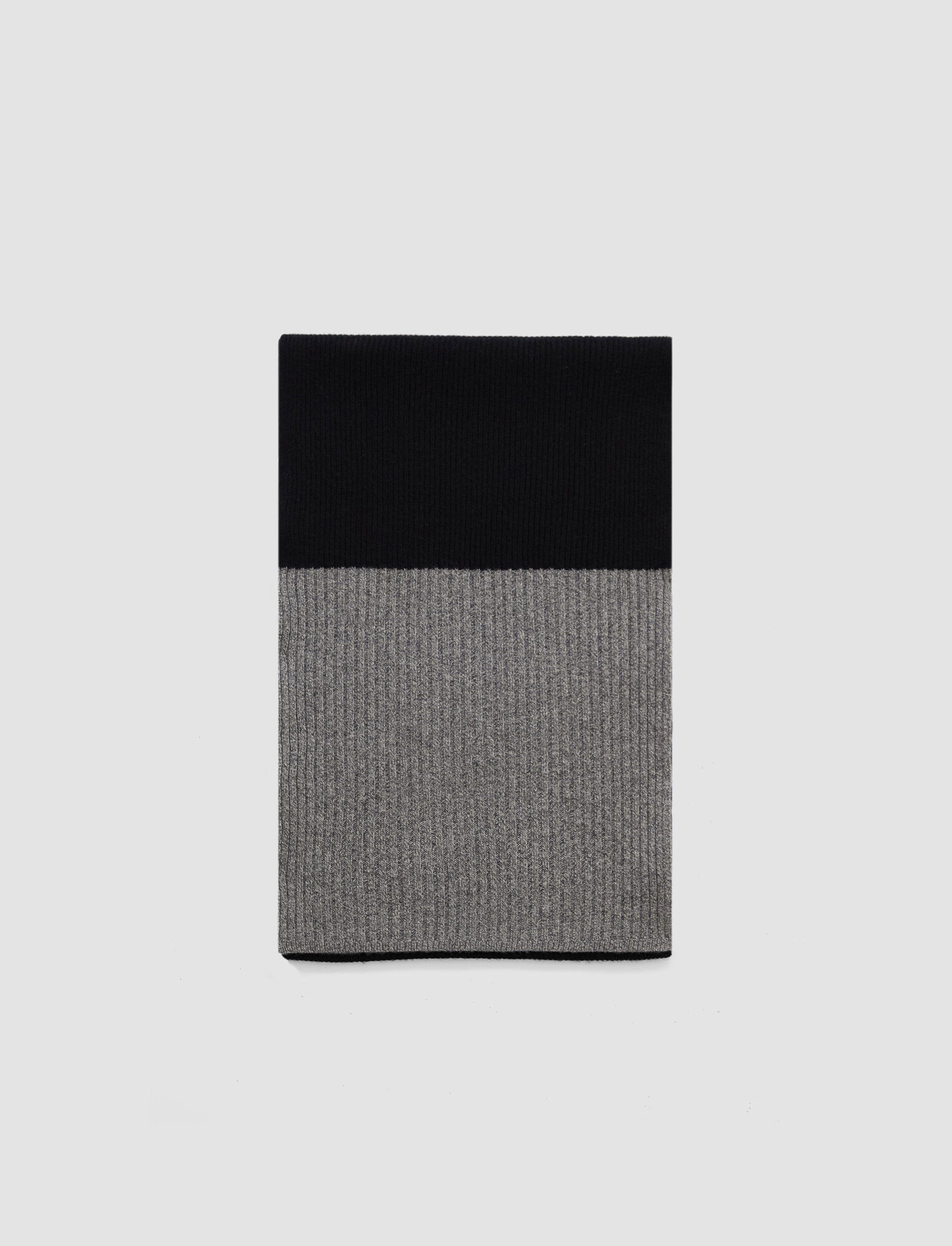 Joseph, Écharpe color block, in Black/Grey