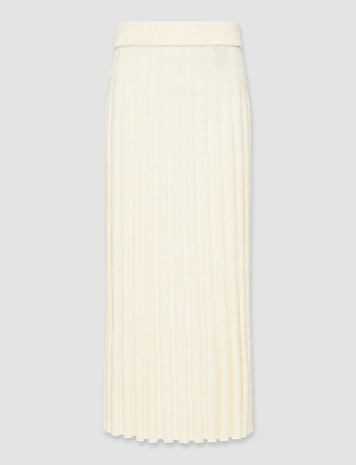Joseph, Skirt-Textured Rib, in Ivory