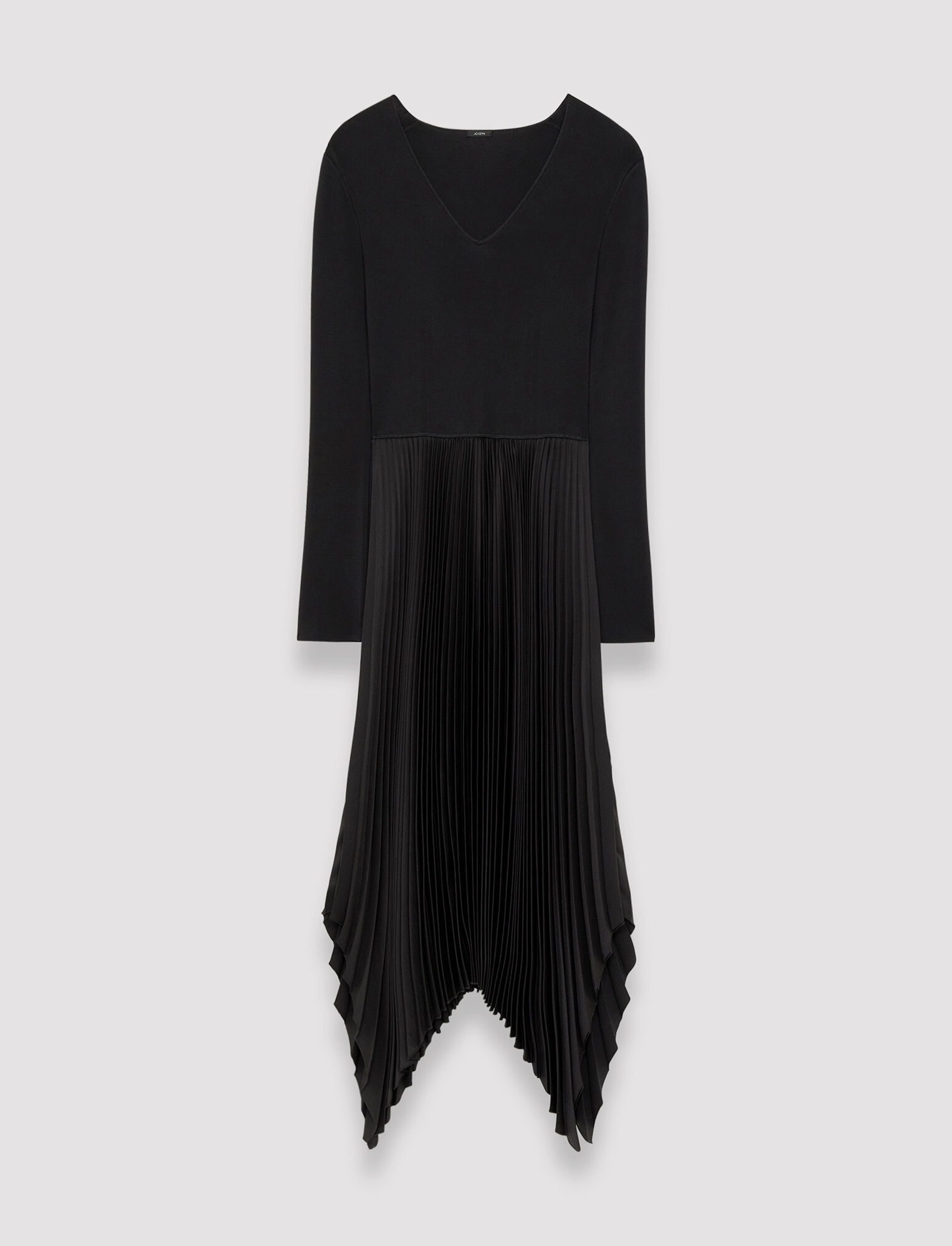 Shop Joseph Knit Weave Plissé Dubois Dress In Black