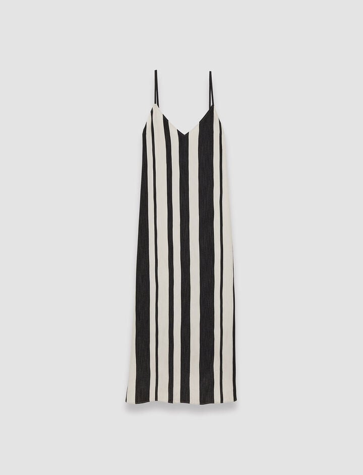 Joseph, Joseph Stripe Dalou Dress, in Oyster White/Black