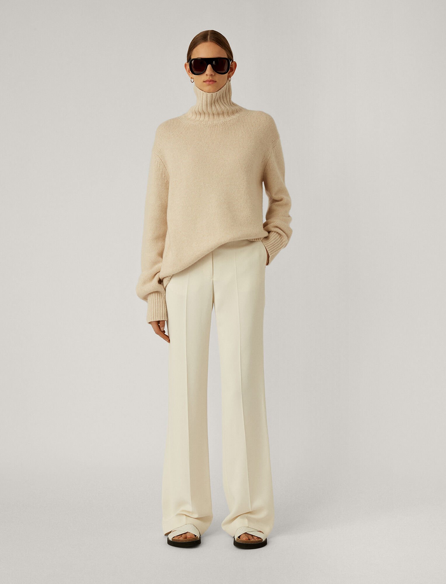 Joseph, Cashmere Luxe High Neck Jumper, in IVORY