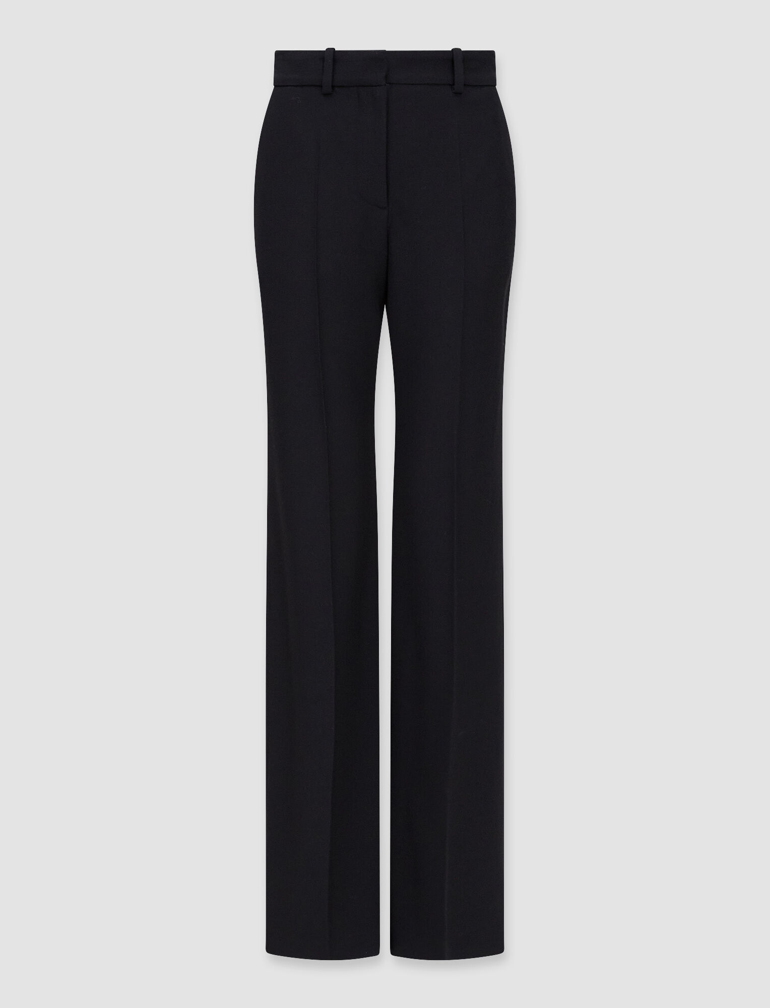 Wool Viscose Faille Morissey Trousers in Black