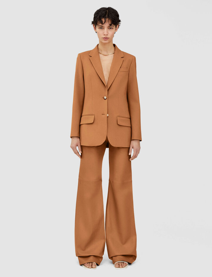 Joseph, Tailoring Wool Stretch Jackie Jacket, in Clay