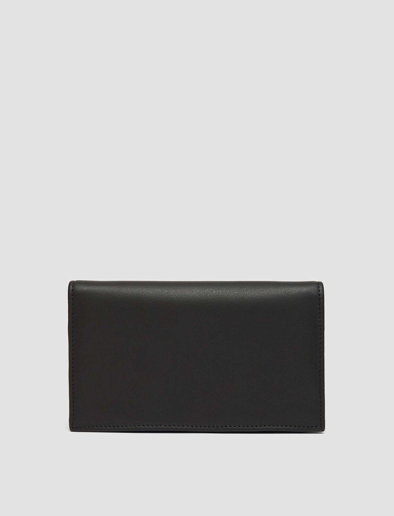 Joseph, Leather Shoulder Wallet, in Black