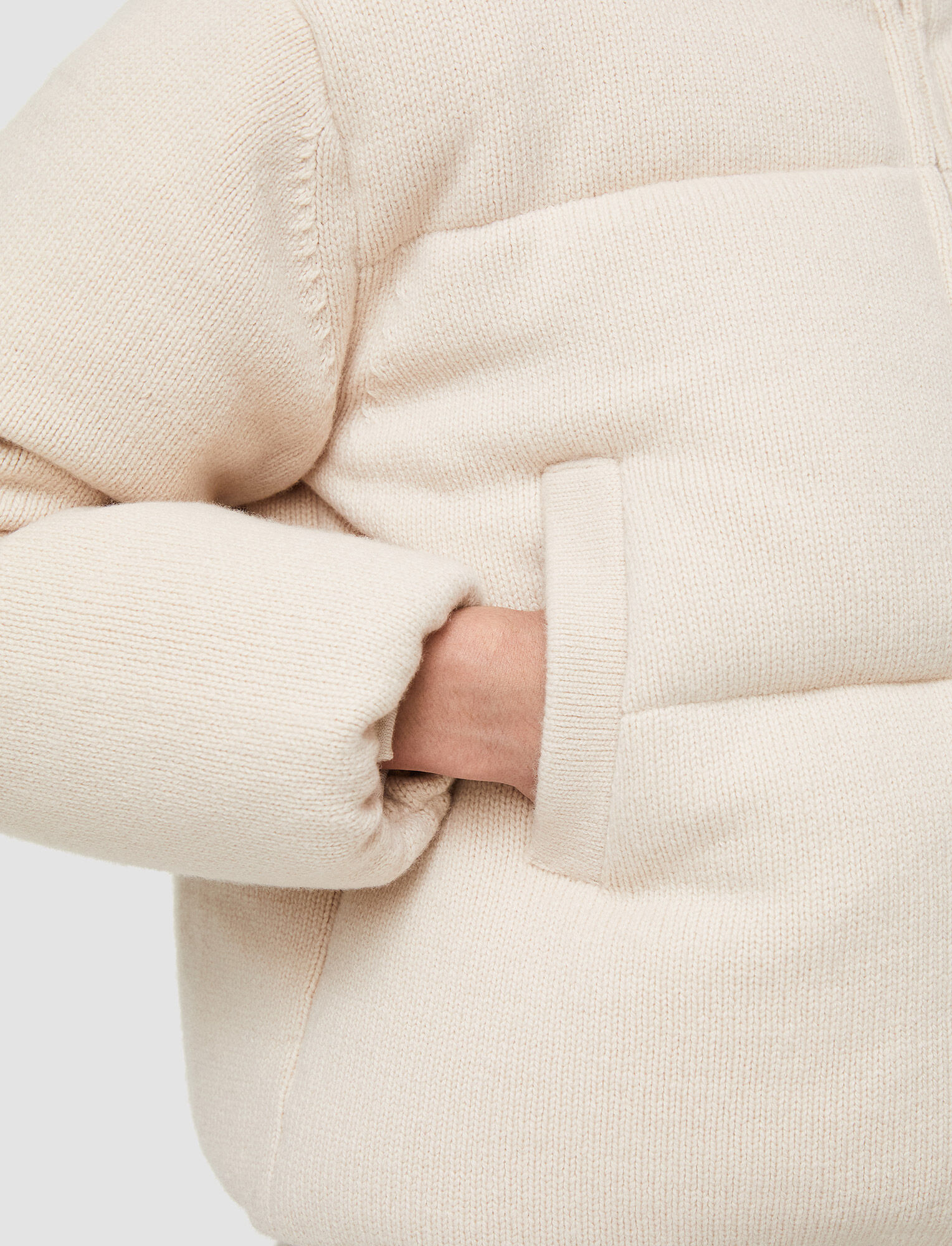Joseph, Soft Wool Puffer Jacket, in Parchment