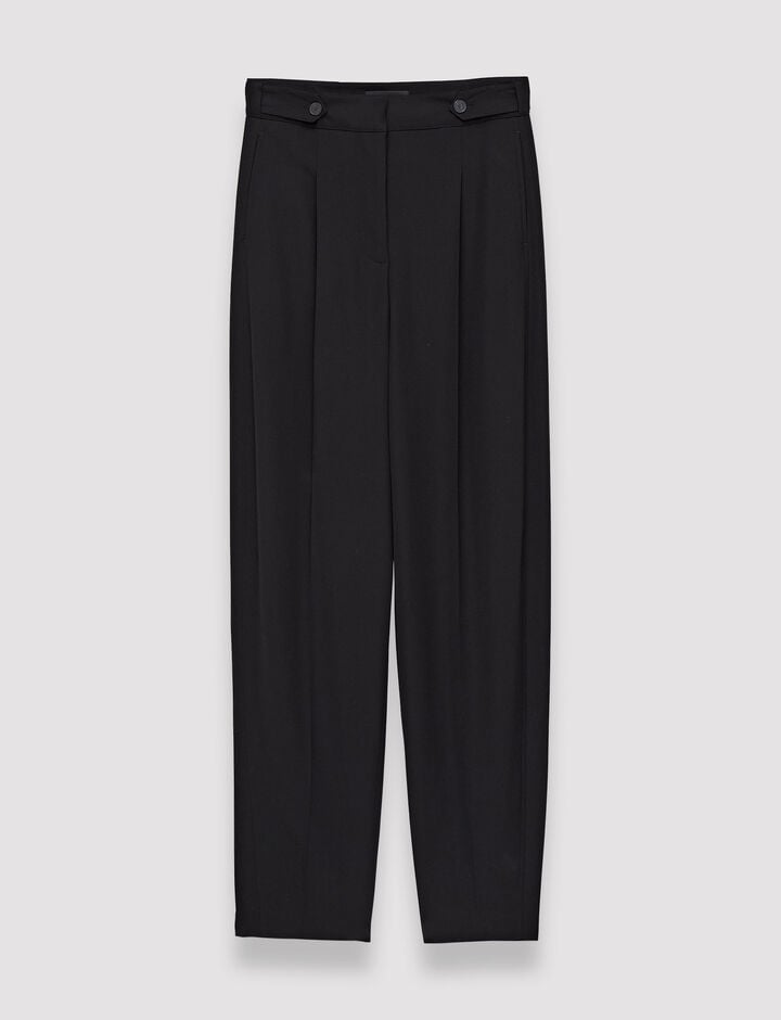 Joseph, Drapy Wool Viscose Timothy Trousers, in Black