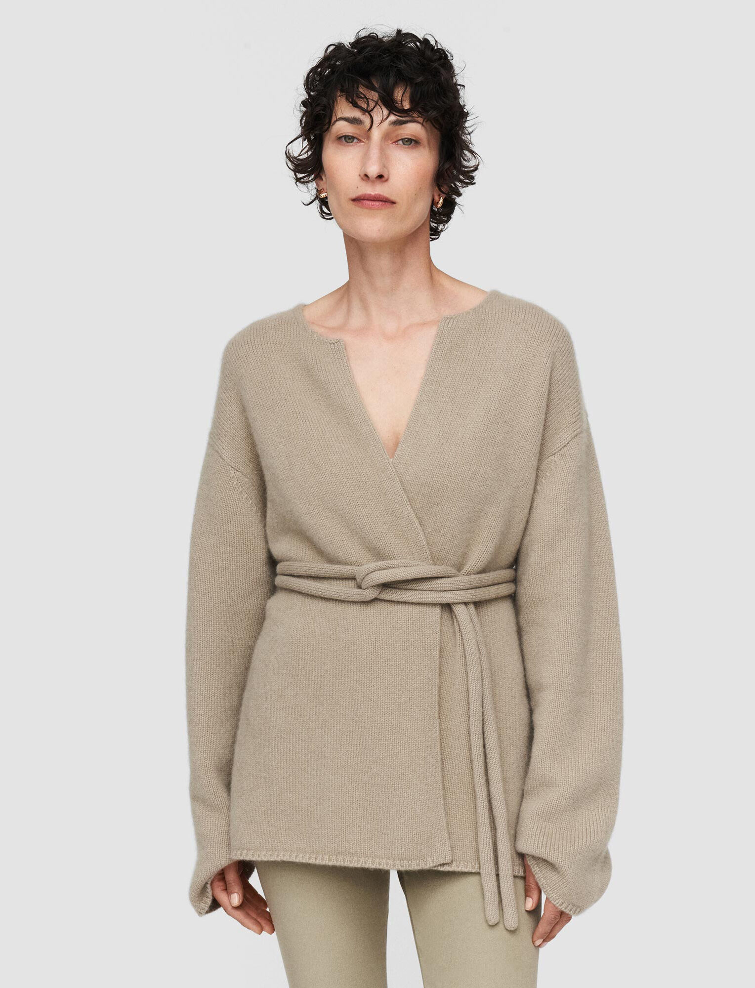 Joseph, Luxe Cashmere Cardigan, in Pewter