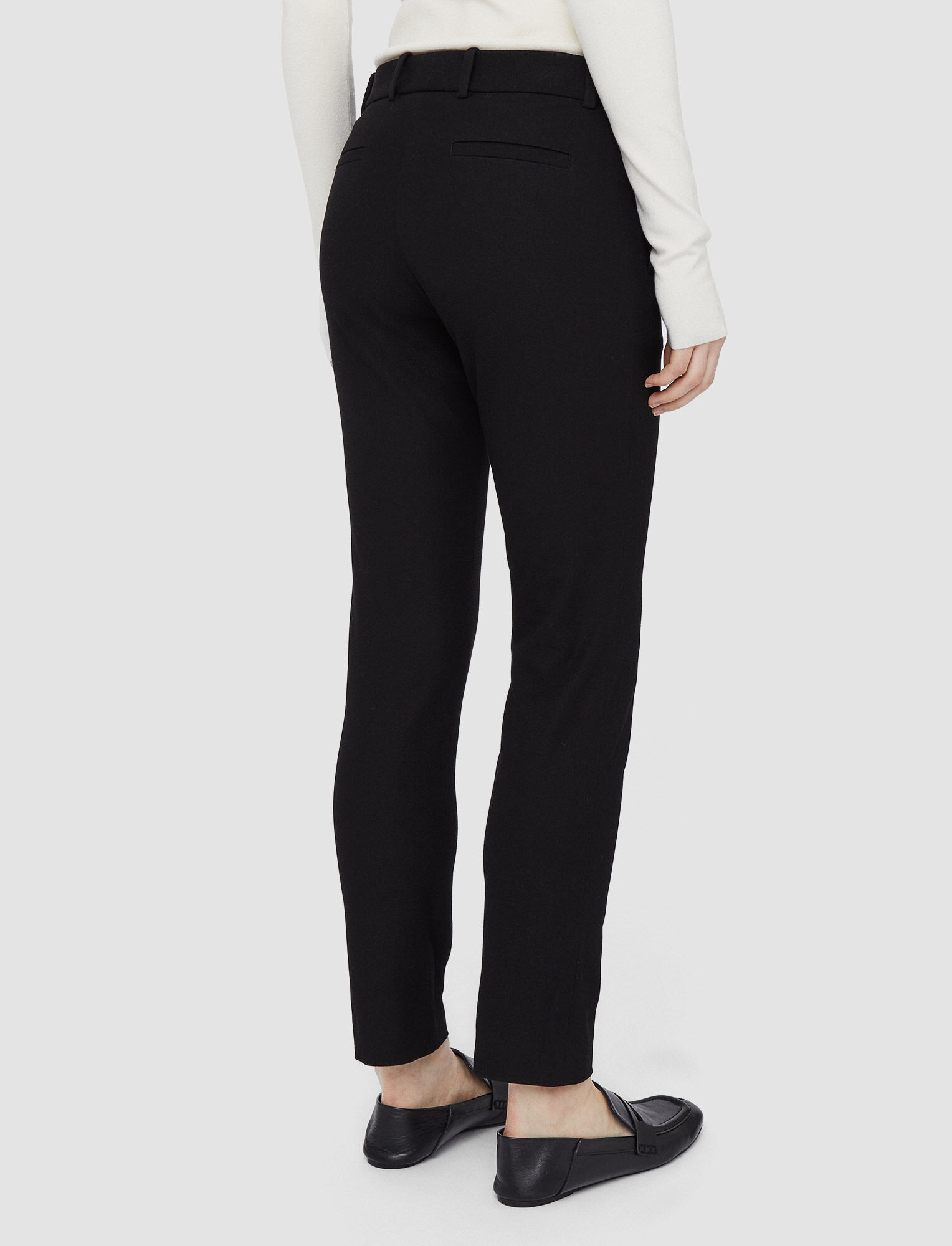 Gabardine Stretch New Eliston Trousers in Black | JOSEPH US