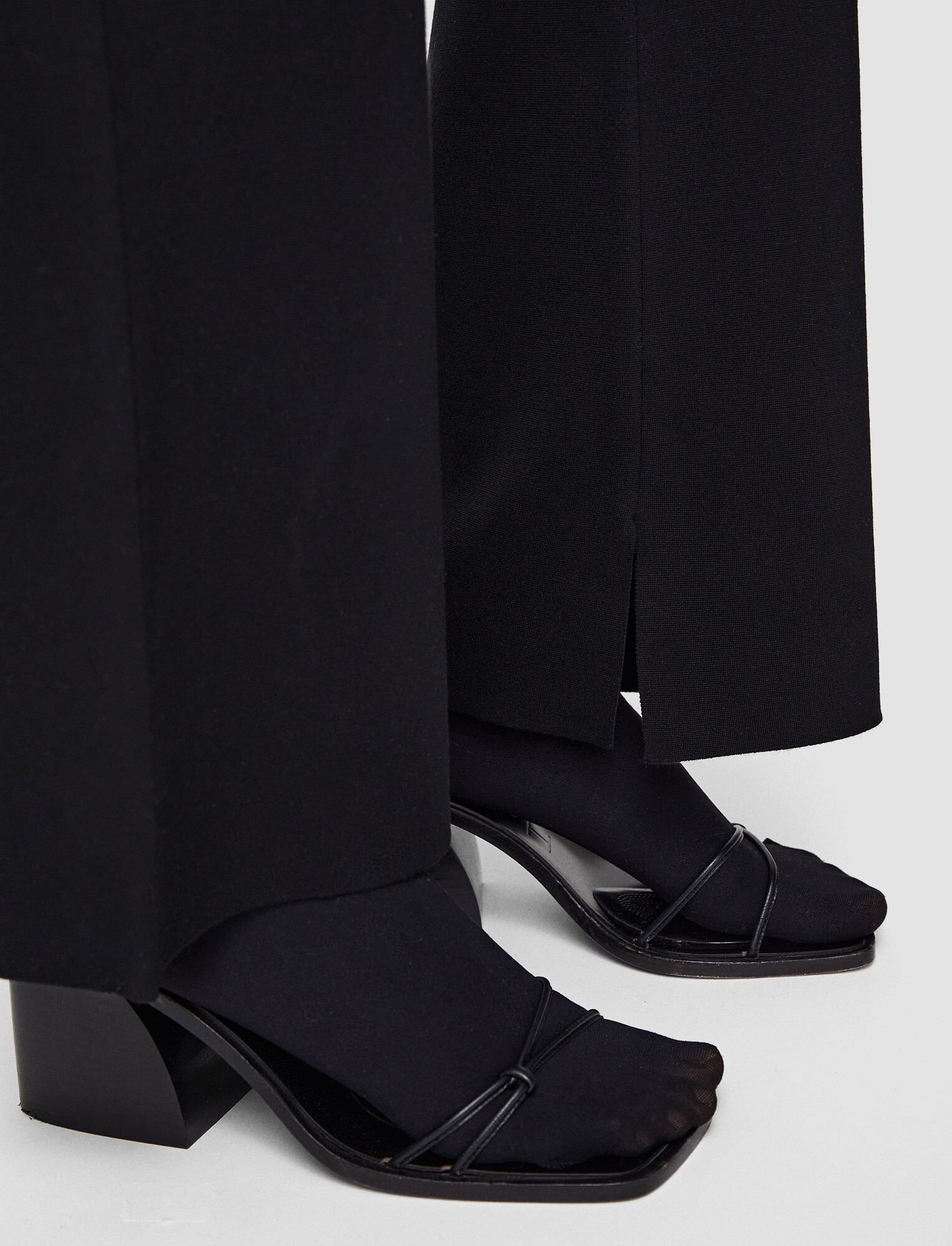 Silk Stretch Trousers in Black | JOSEPH UK