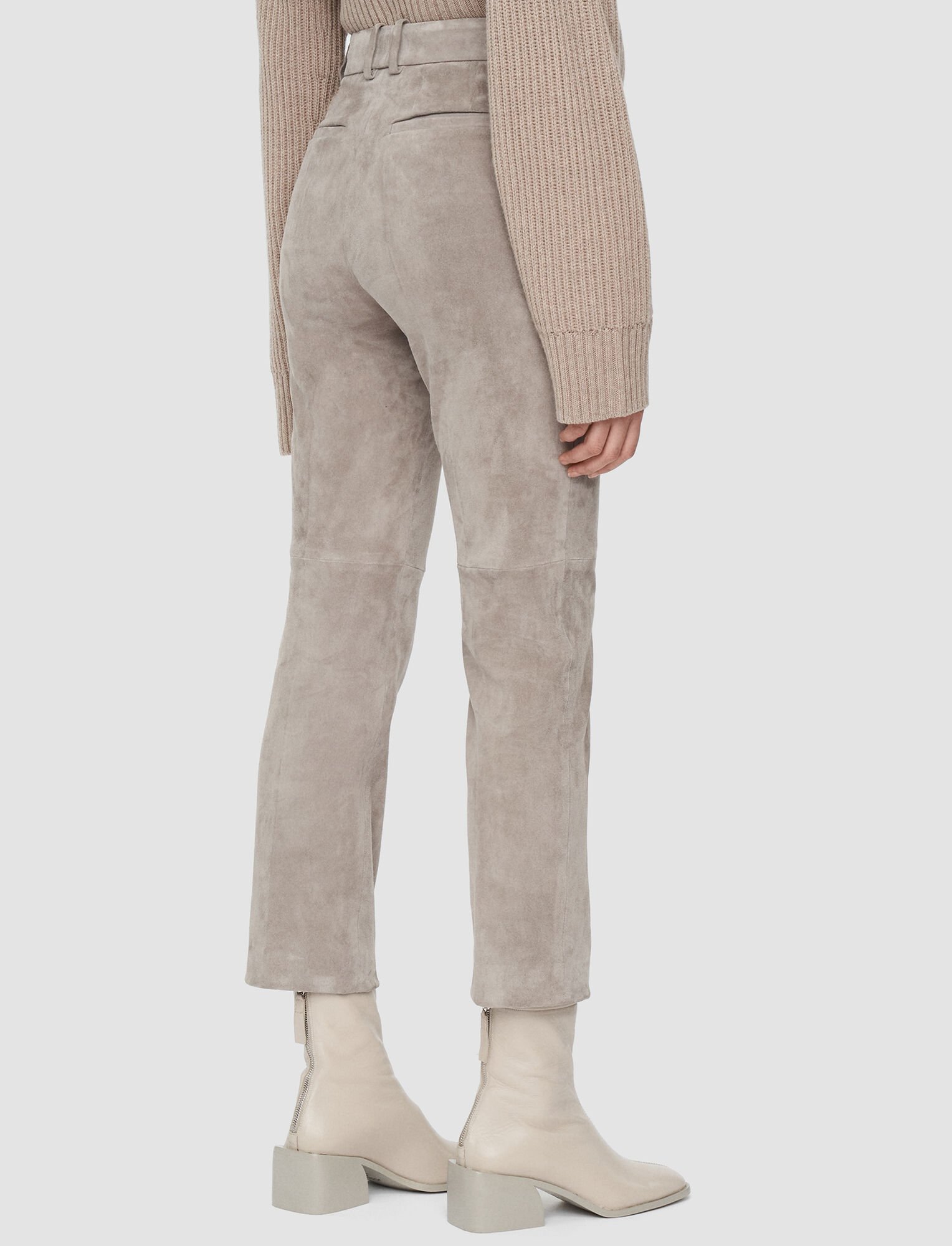 Joseph, Suede Stretch Coleman Trousers, in Cobble Stone