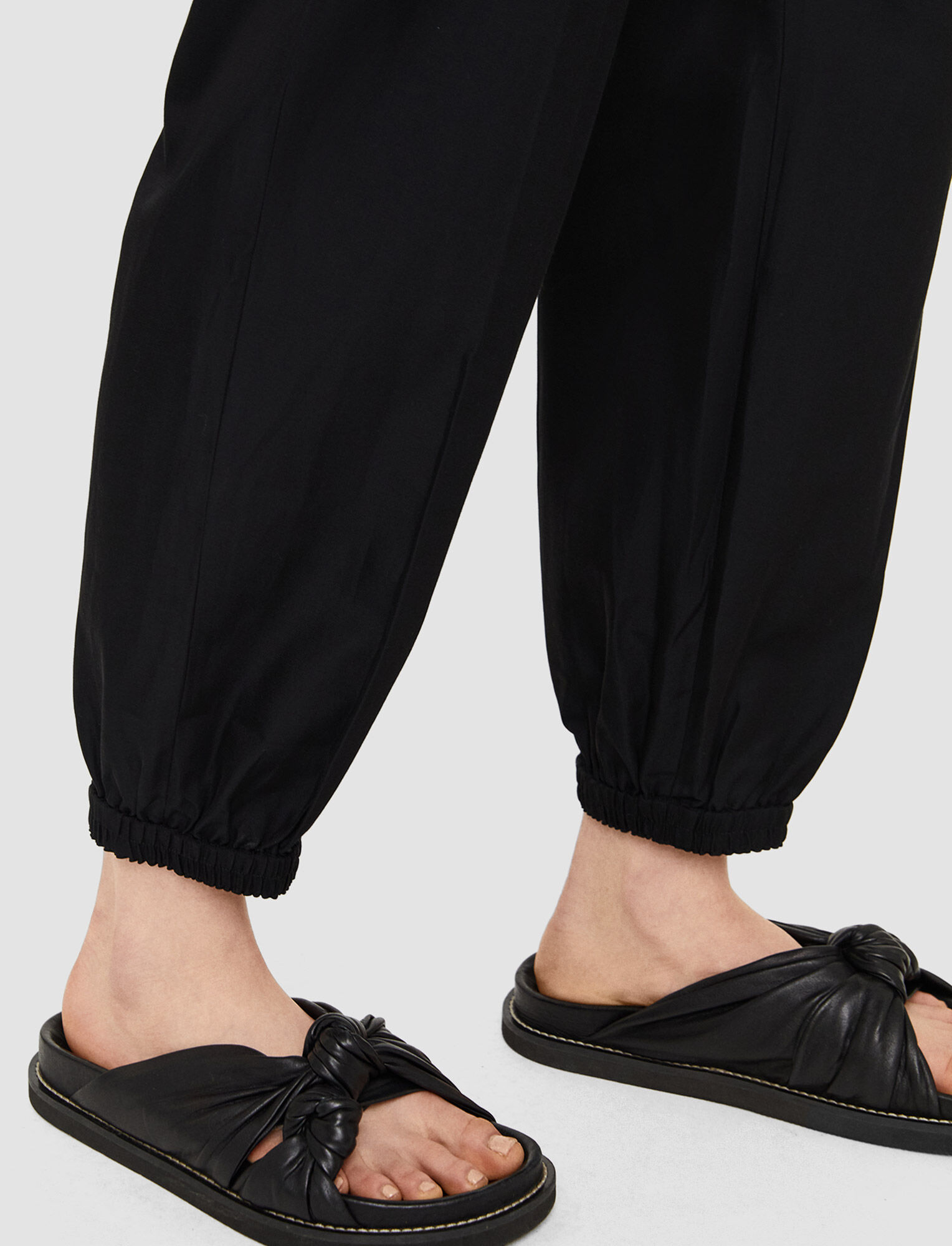 Joseph, Soft Cotton Silk Taio Trousers, in Black