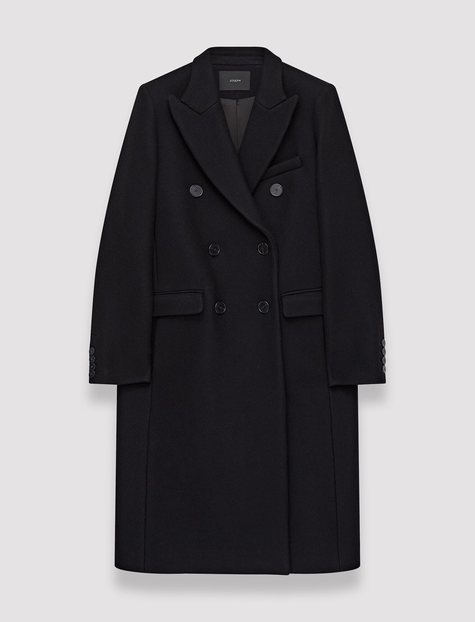 Joseph, Wool Chichester Coat, in Black