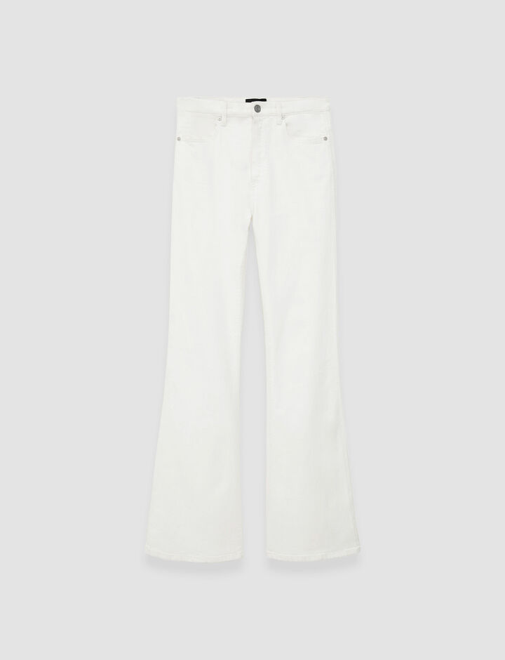 Joseph, Denim Stretch Bond Trousers, in White