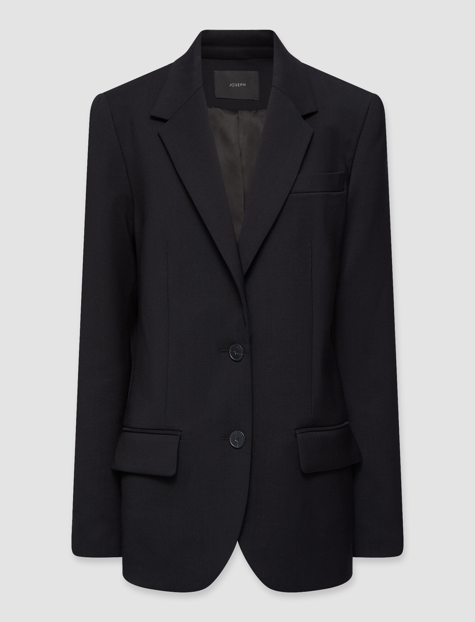 Joseph, Tailor Wool Stretch Jackie Tailored Jacket, in Black