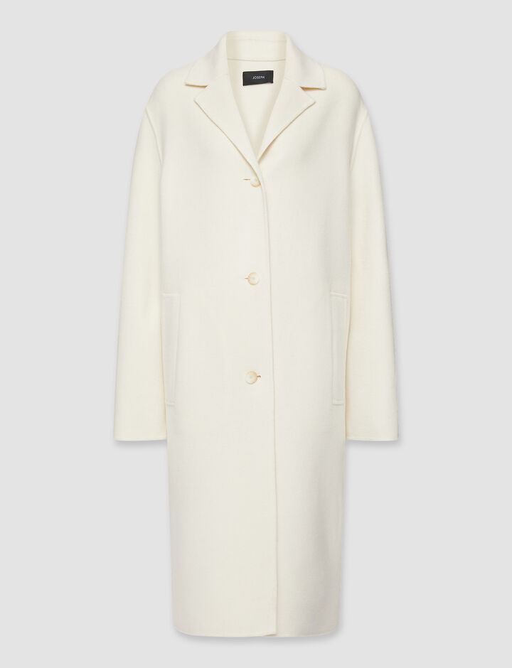 Joseph, Caia-Coat-Dbl Face Cashmere, in Ivory