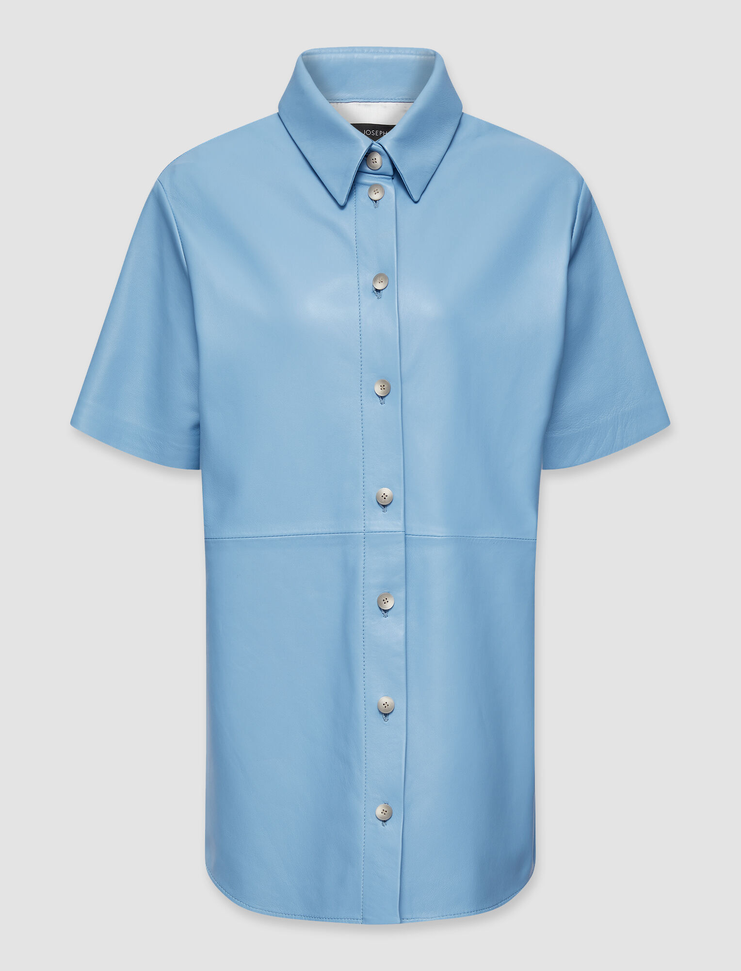 Joseph, Nappa Leather Bruni Shirt, in Sky blue