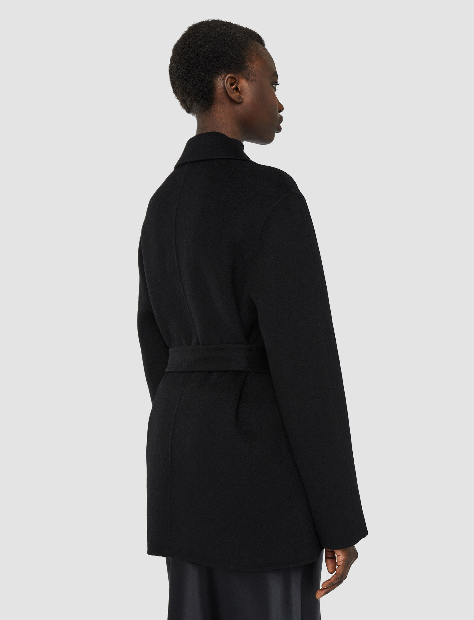 Joseph, Double Face Cashmere Cenda Coat, in Black