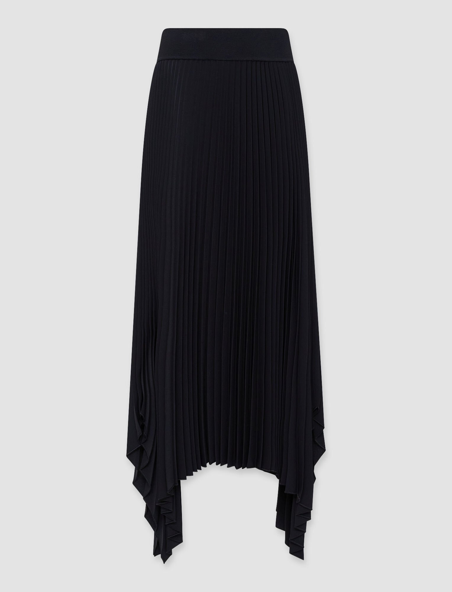 Joseph, Pleated Crepe Ade Skirt, in Black