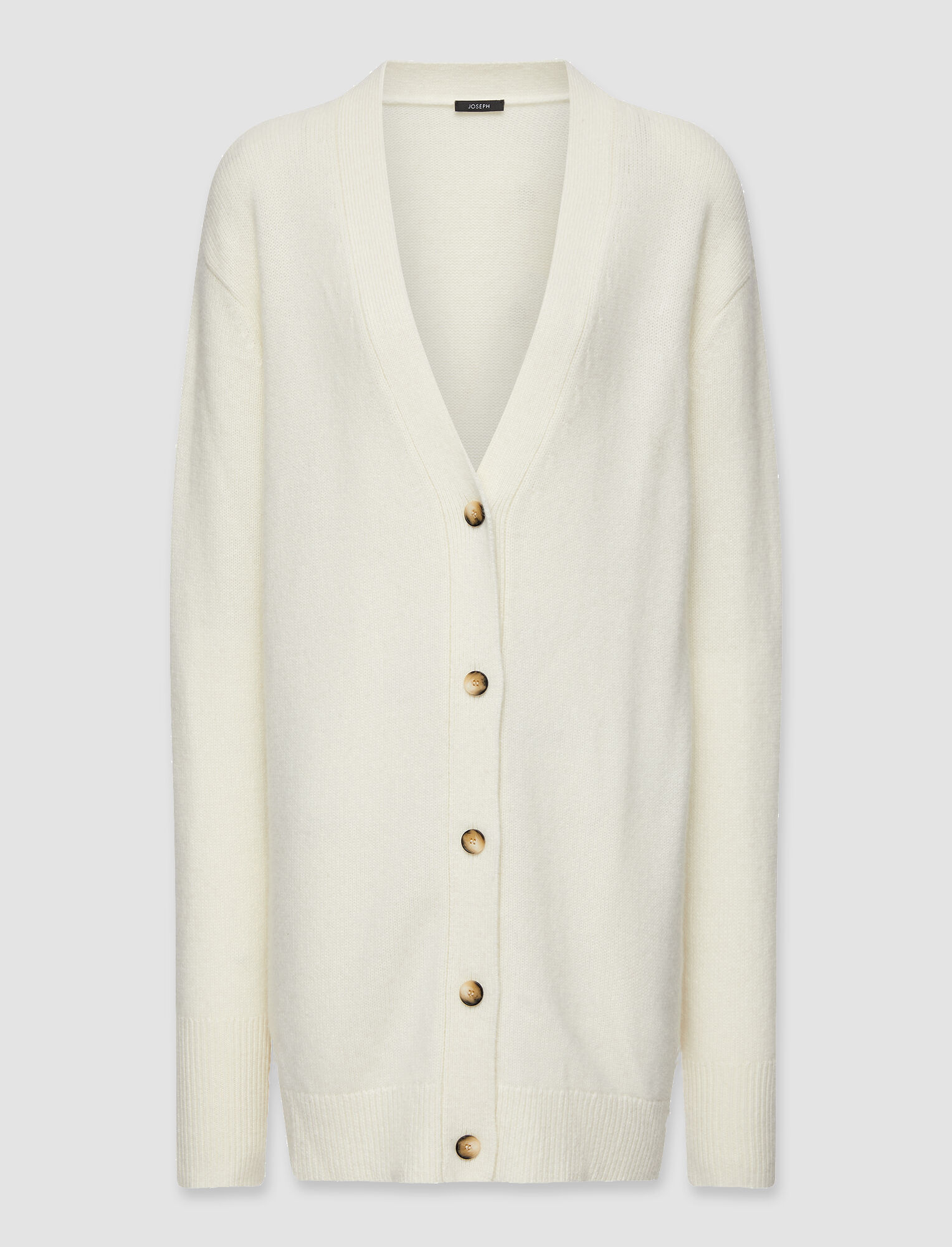 Joseph, Pure Cashmere Knit Cardigan, in Ivory