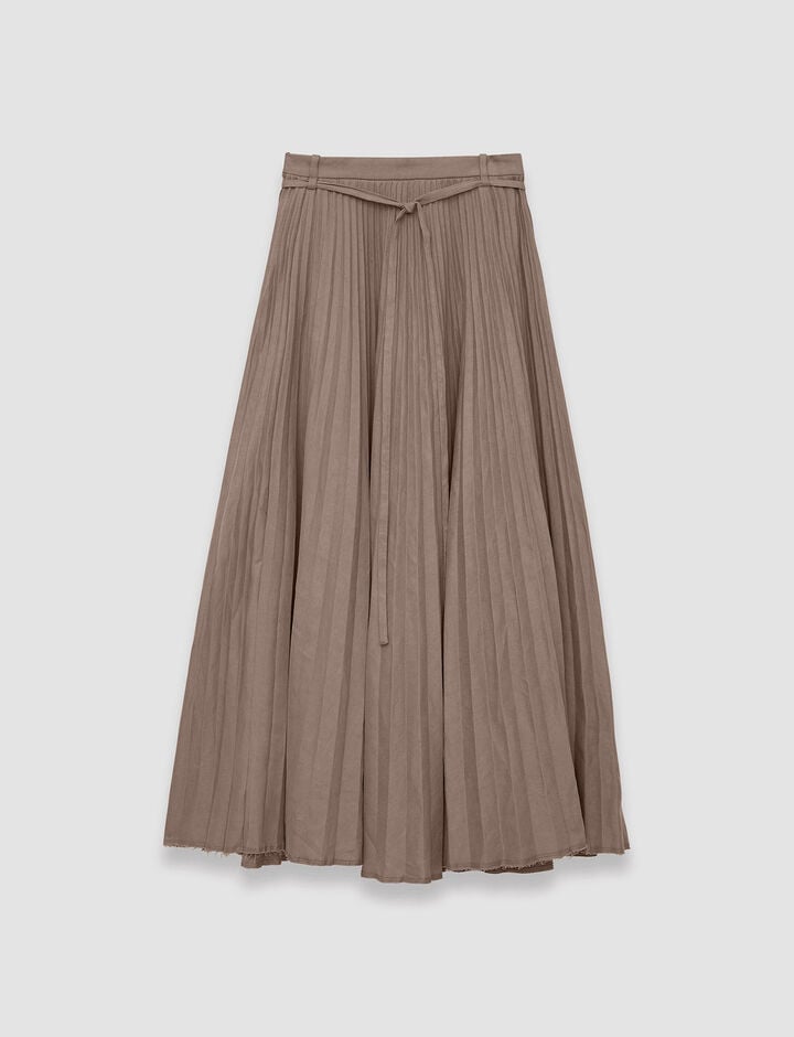 Joseph, Linen Cotton Siddons Skirt, in Frozen Mocha