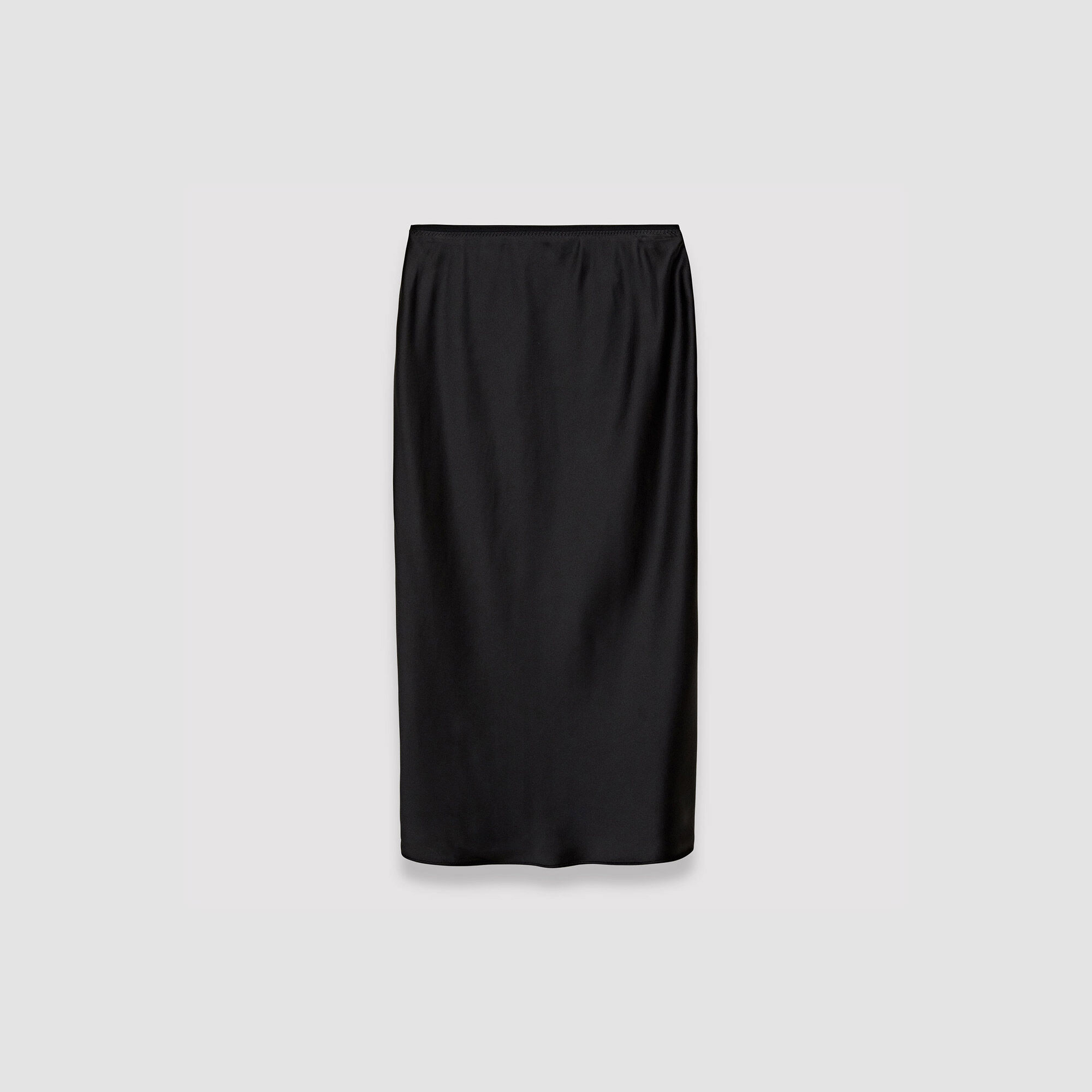 Silk Satin Isaak Skirt in Black | JOSEPH US