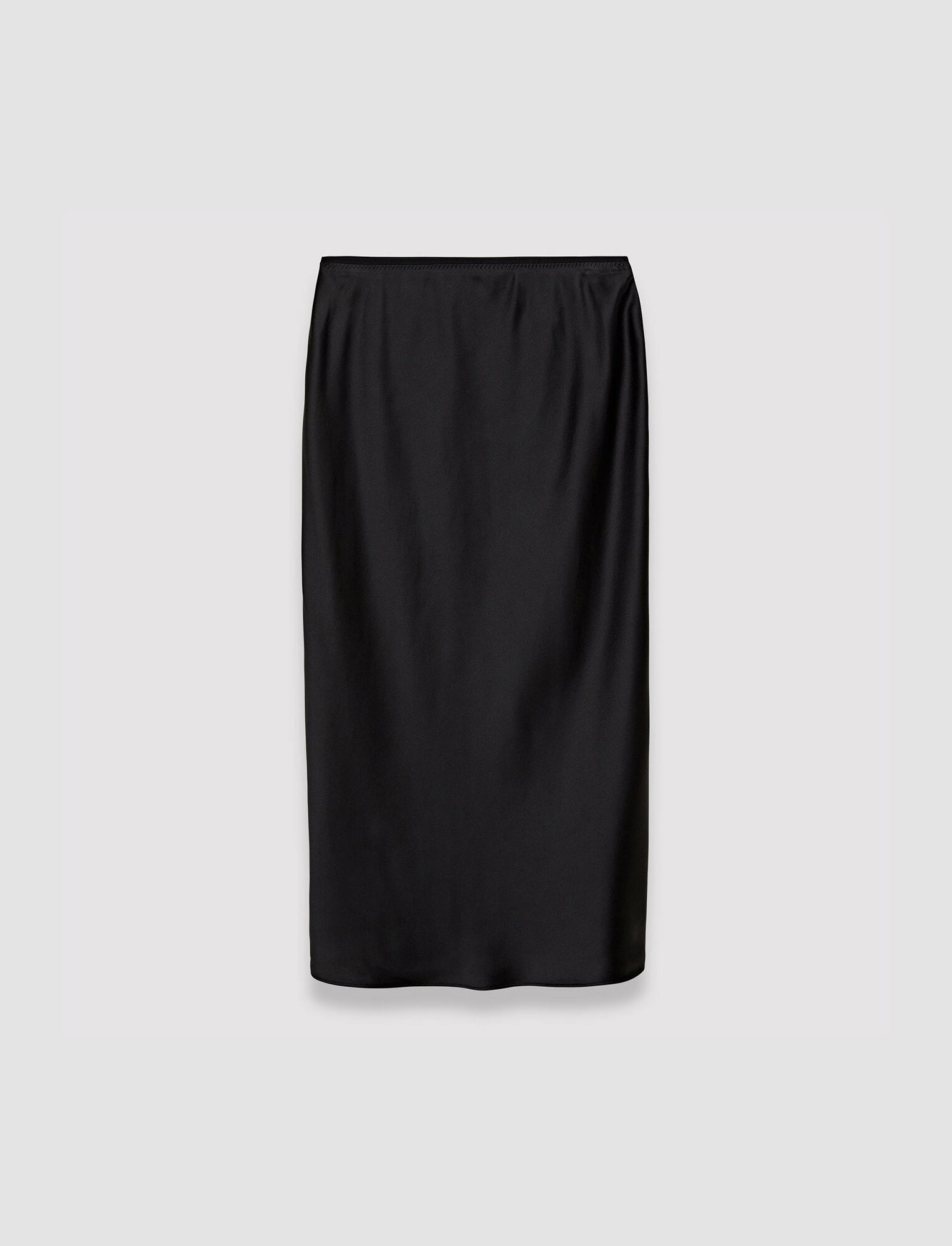 Joseph, Silk Satin Isaak Skirt, in BLACK