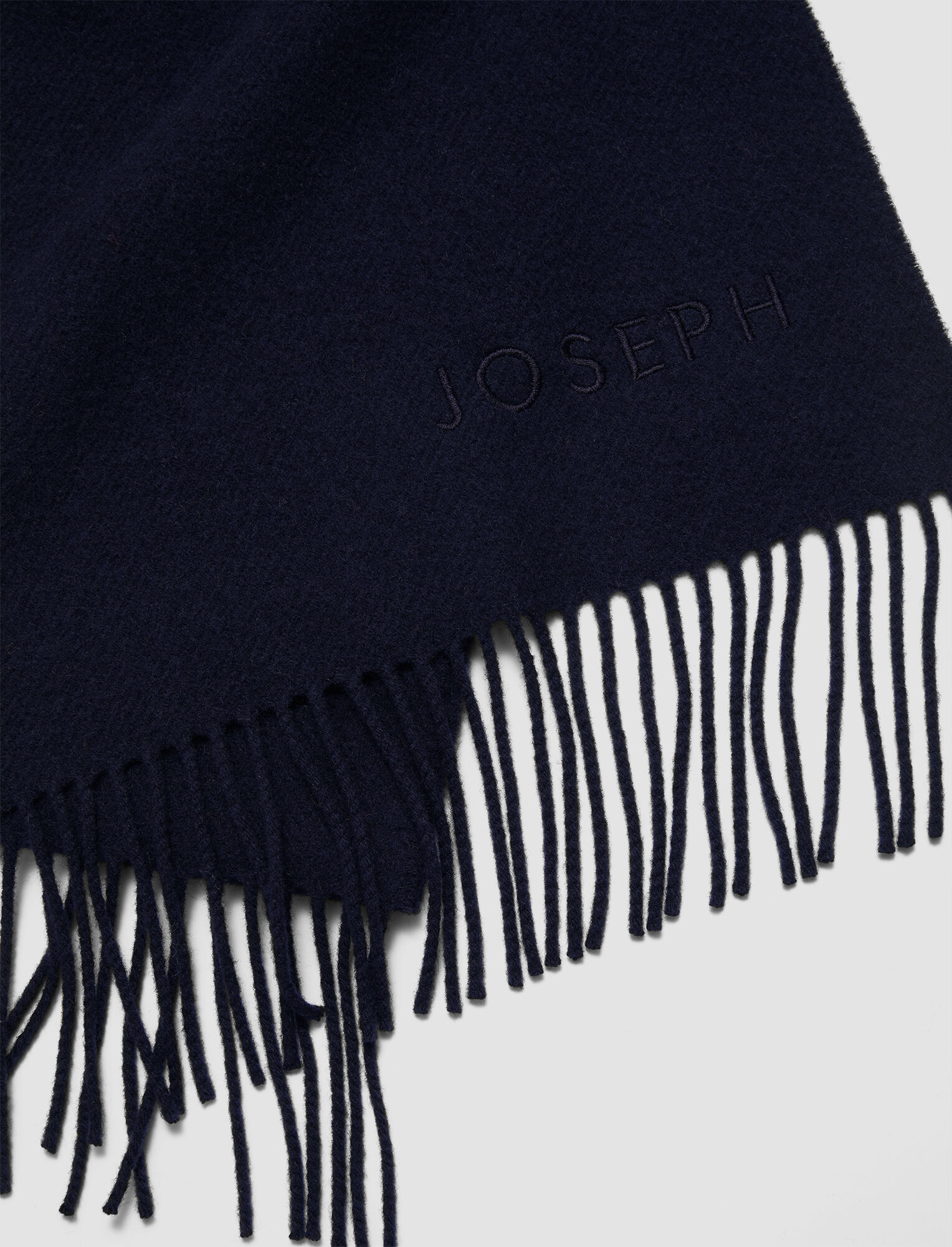 Joseph, Wool Cashmere Blend Alice Scarf, in Navy