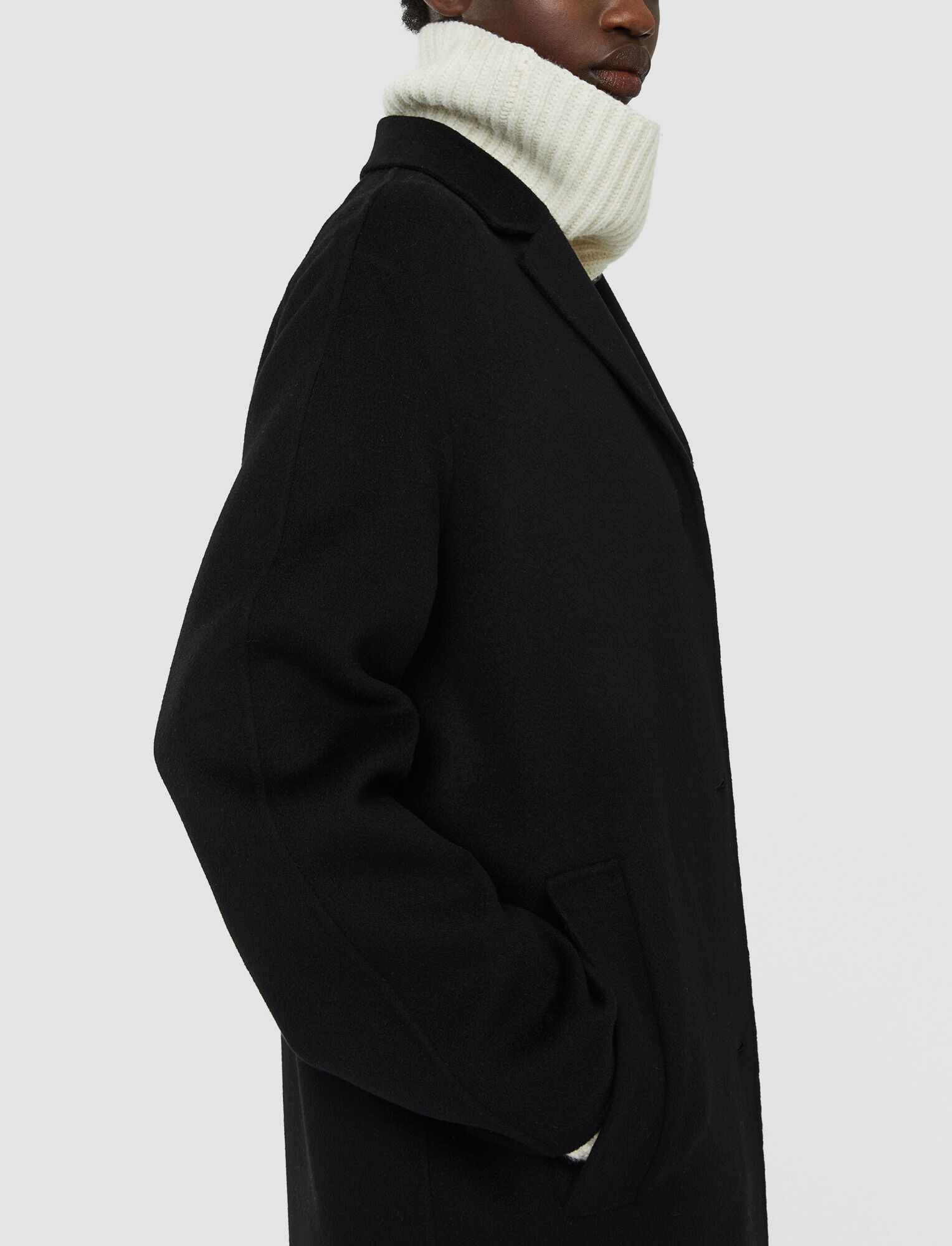 Joseph, Double Face Cashmere Caia Coat, in Black