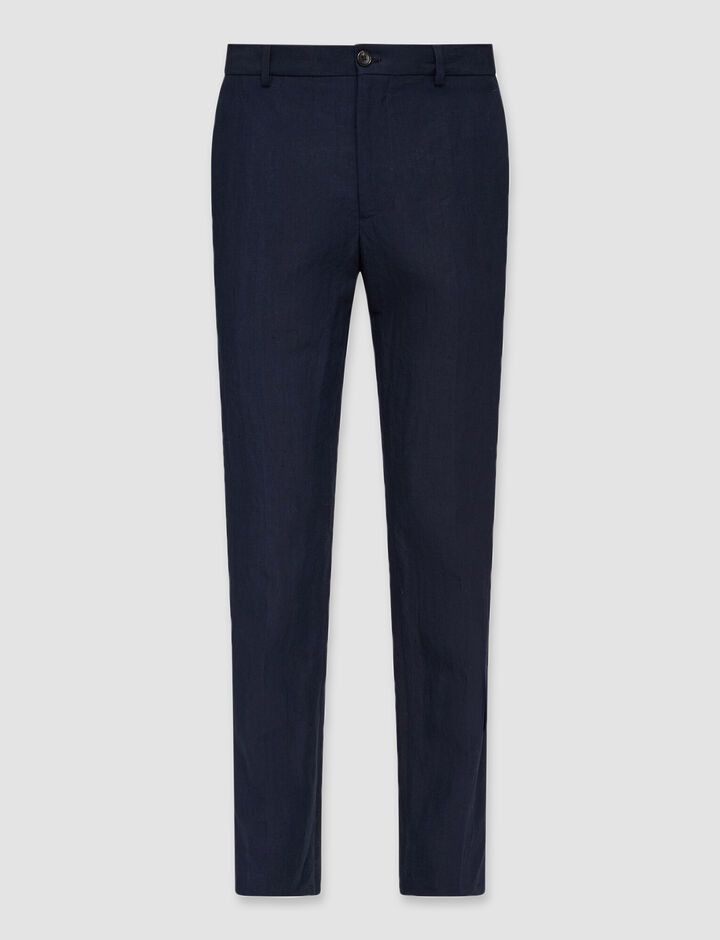 Joseph, Washed Linen Trousers, in Navy