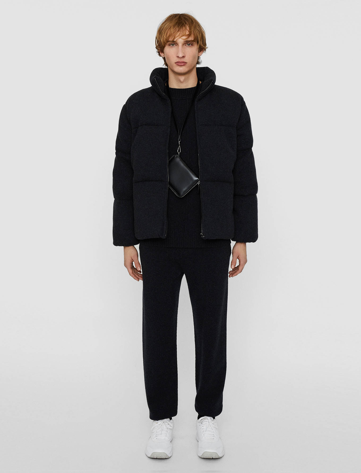 Soft Wool Puffer Jacket in Dark Grey | JOSEPH US
