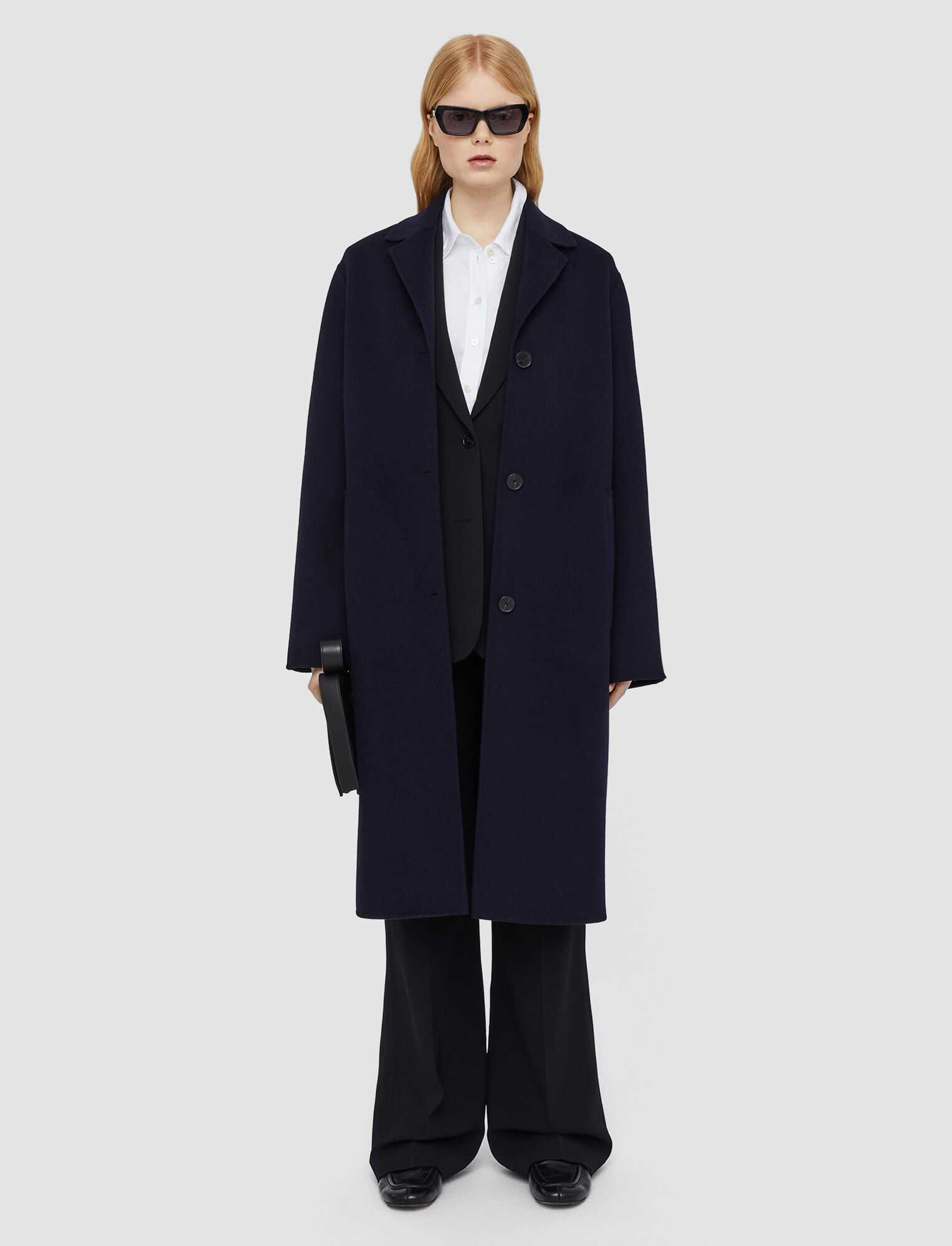 Joseph, Double Face Cashmere Caia Coat, in Navy