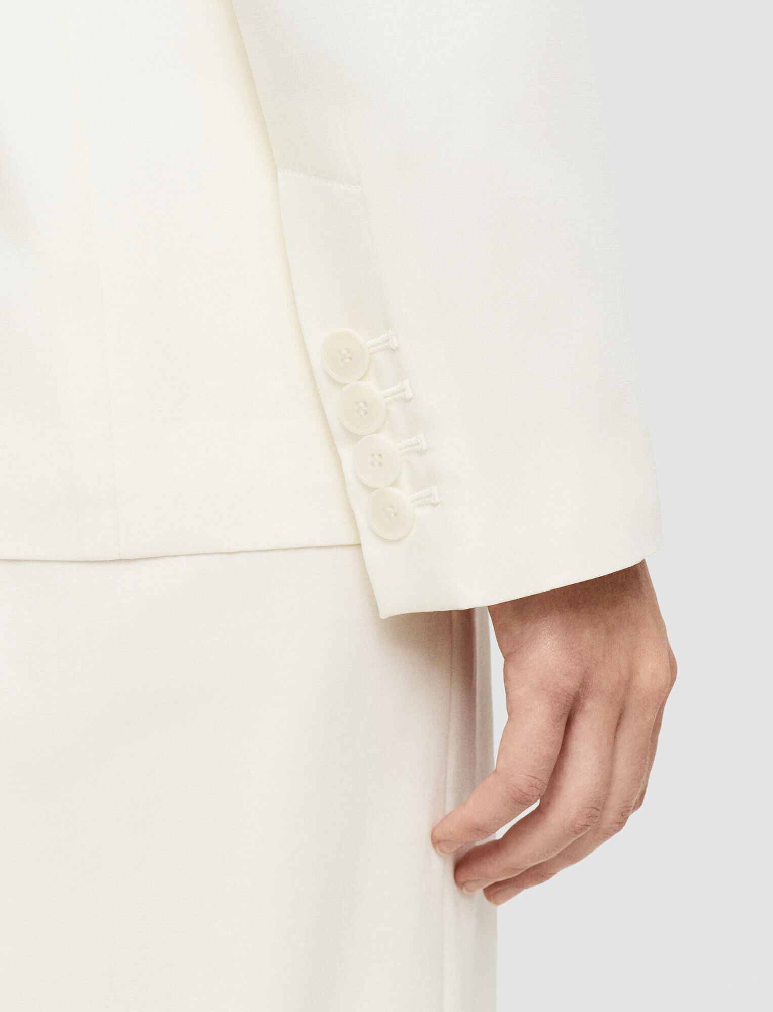 Joseph, Soft Cotton Silk Jaden Jacket, in Ivory