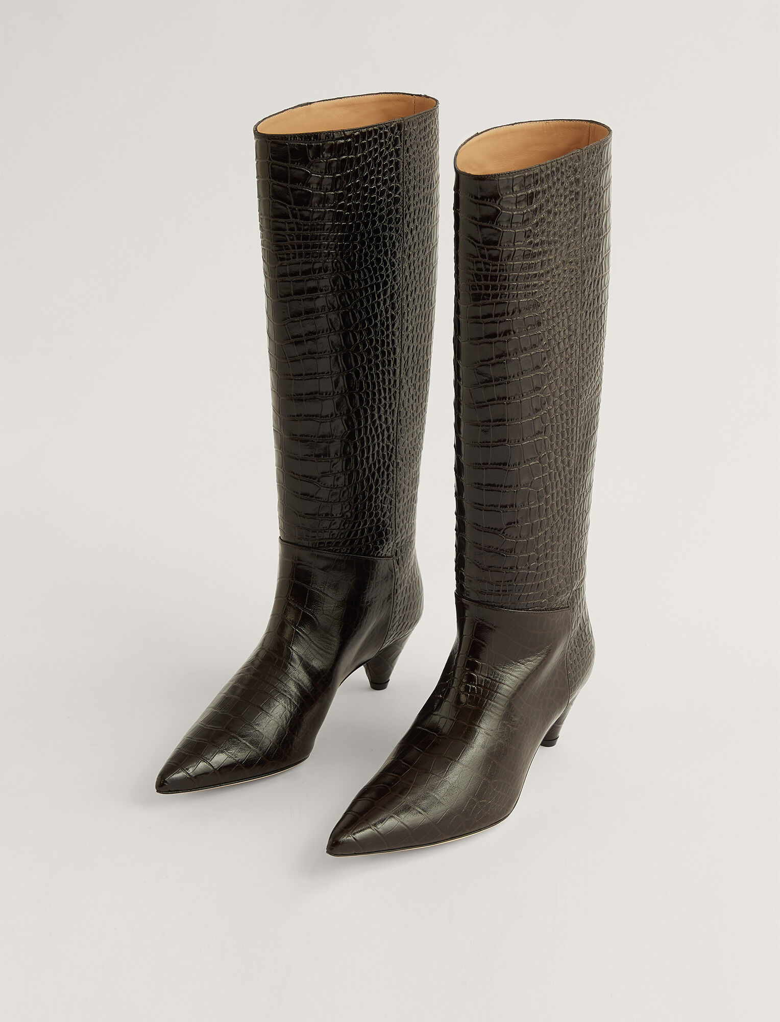heel long boots