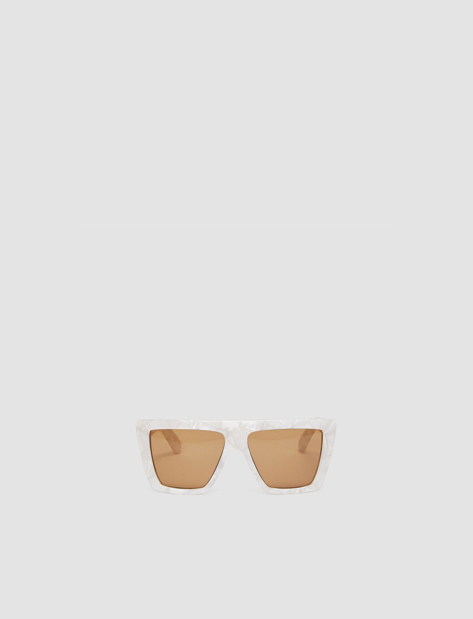 Joseph, Square Sunglasses, in Oyster White