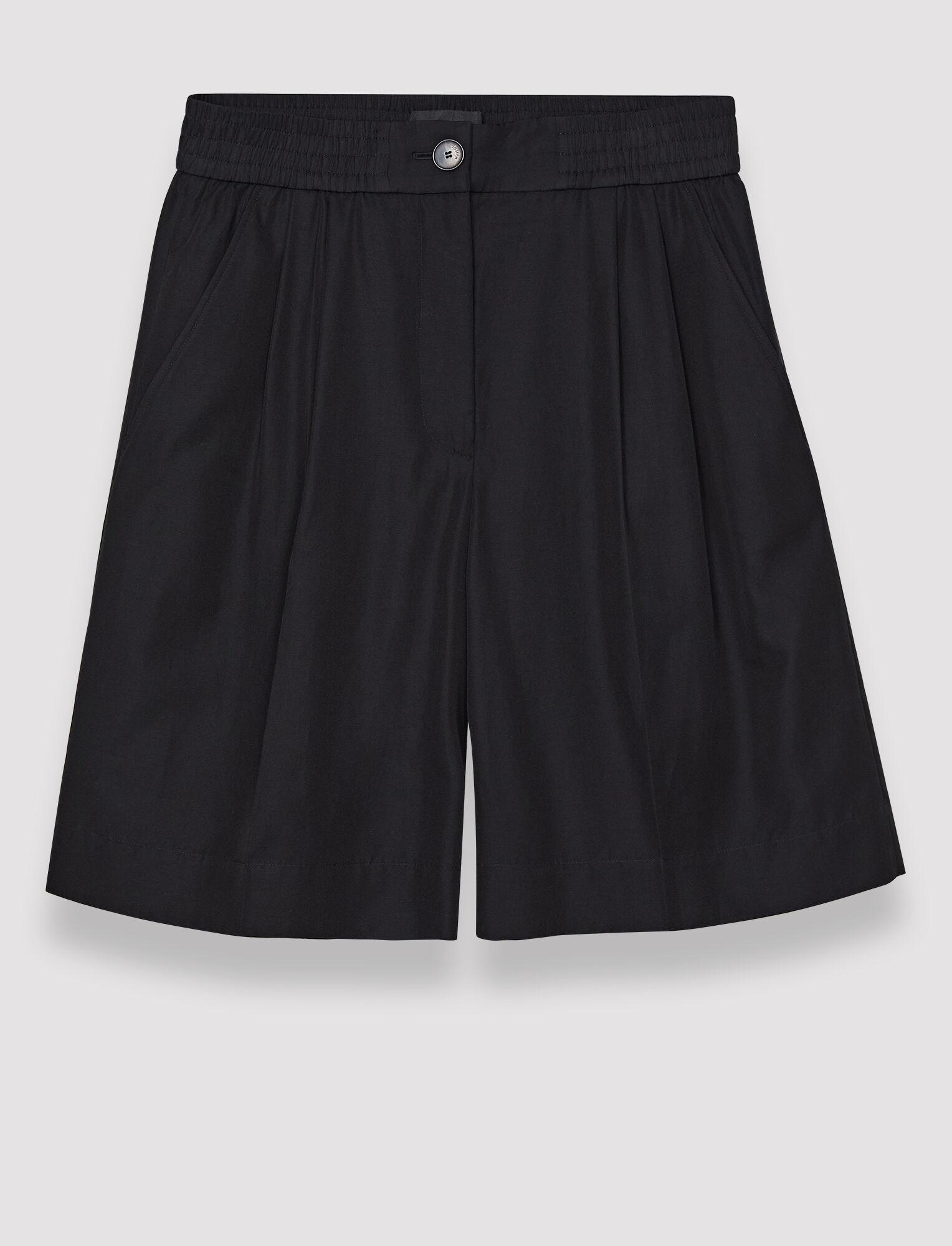 Joseph, Soft Cotton Silk Taymount Shorts, in Black
