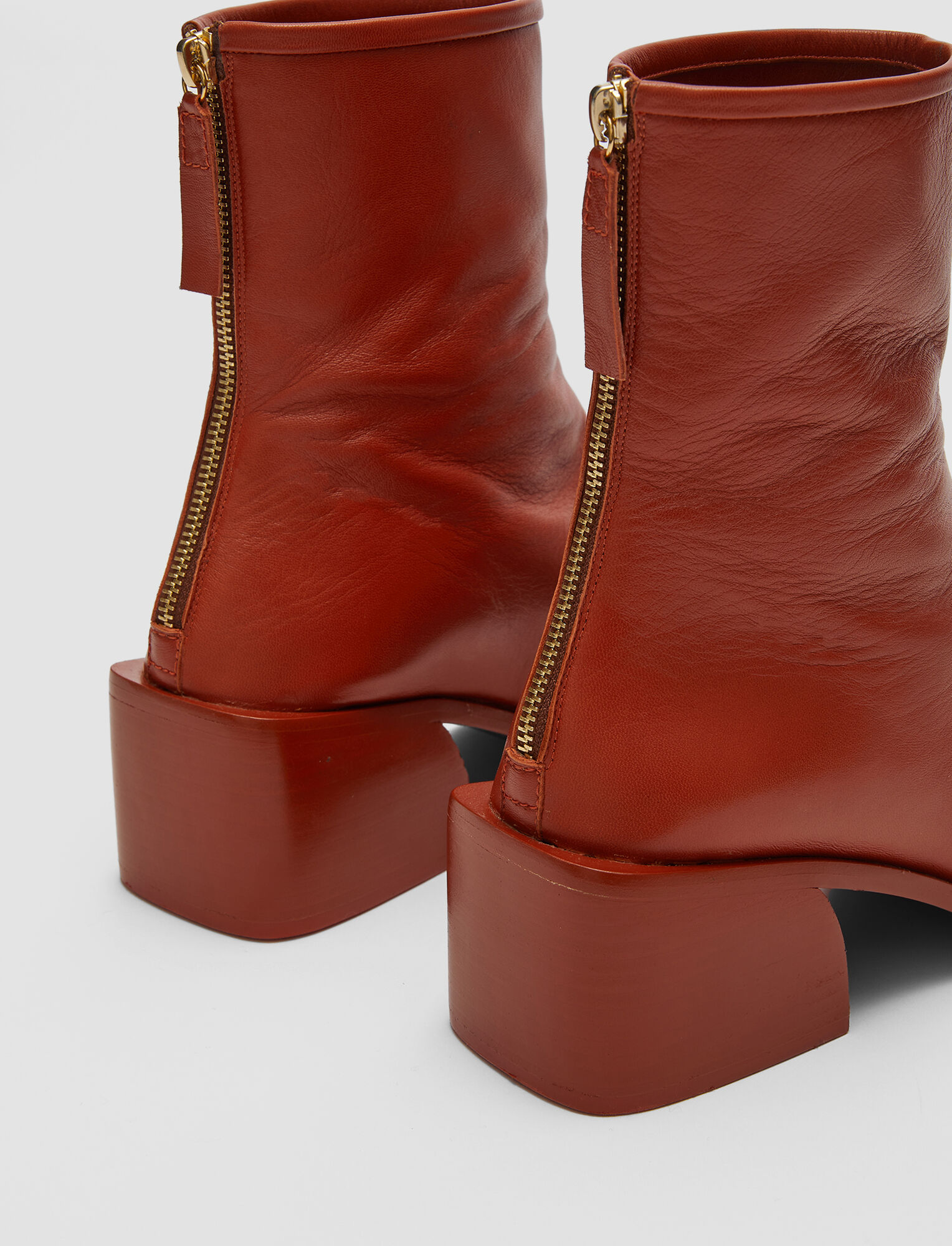 Joseph, Leather Ankle Boots, in Rooibos