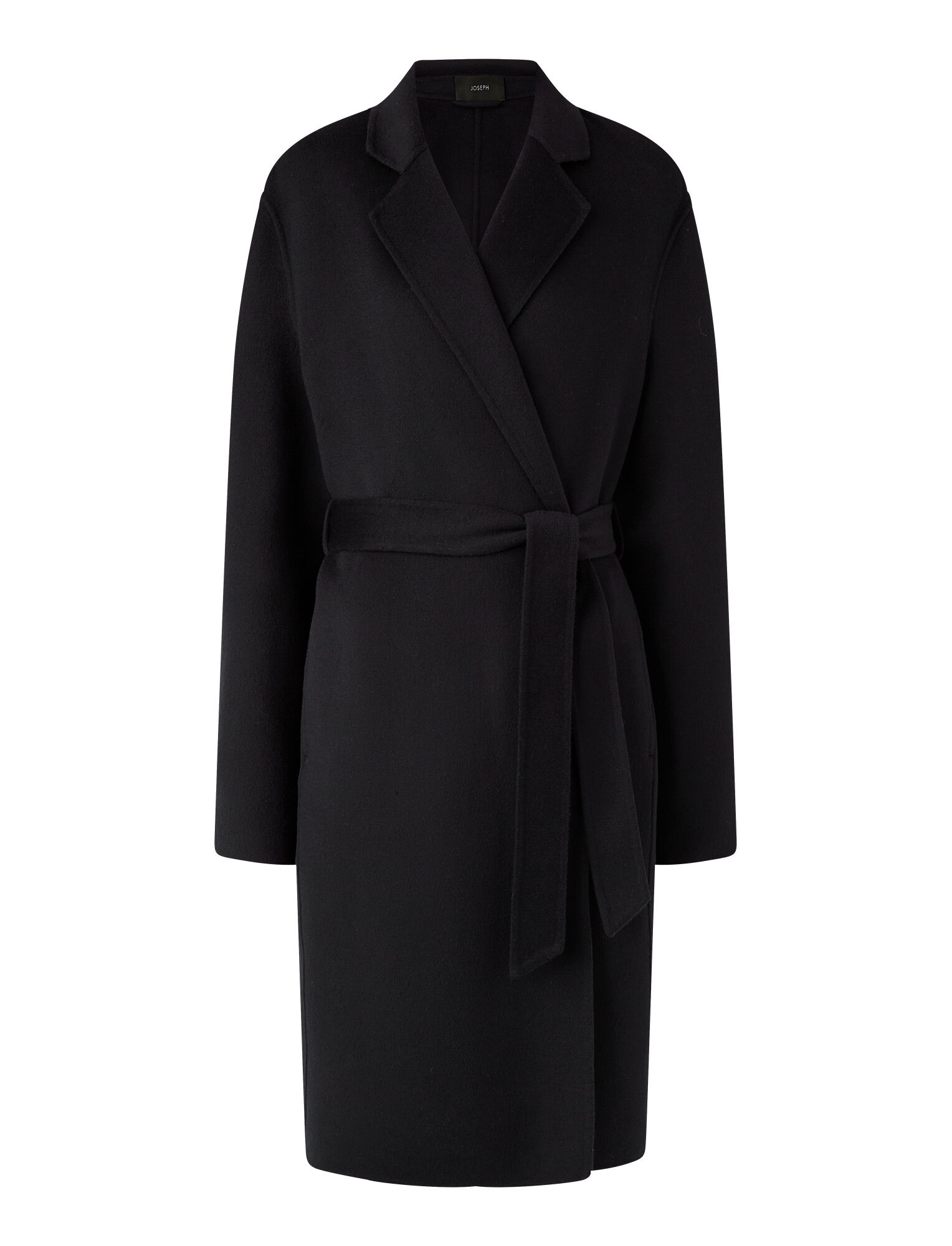 Joseph Double Face Cashmere Cenda Long Coat In Black