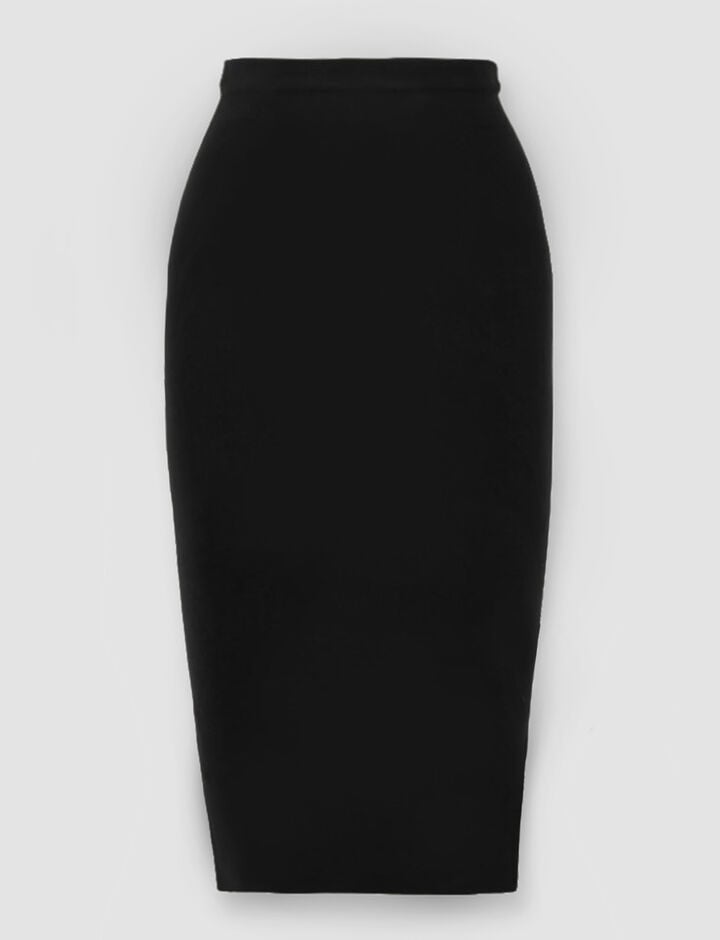 Joseph, Pencil Skirt-Silk Stretch, in Black