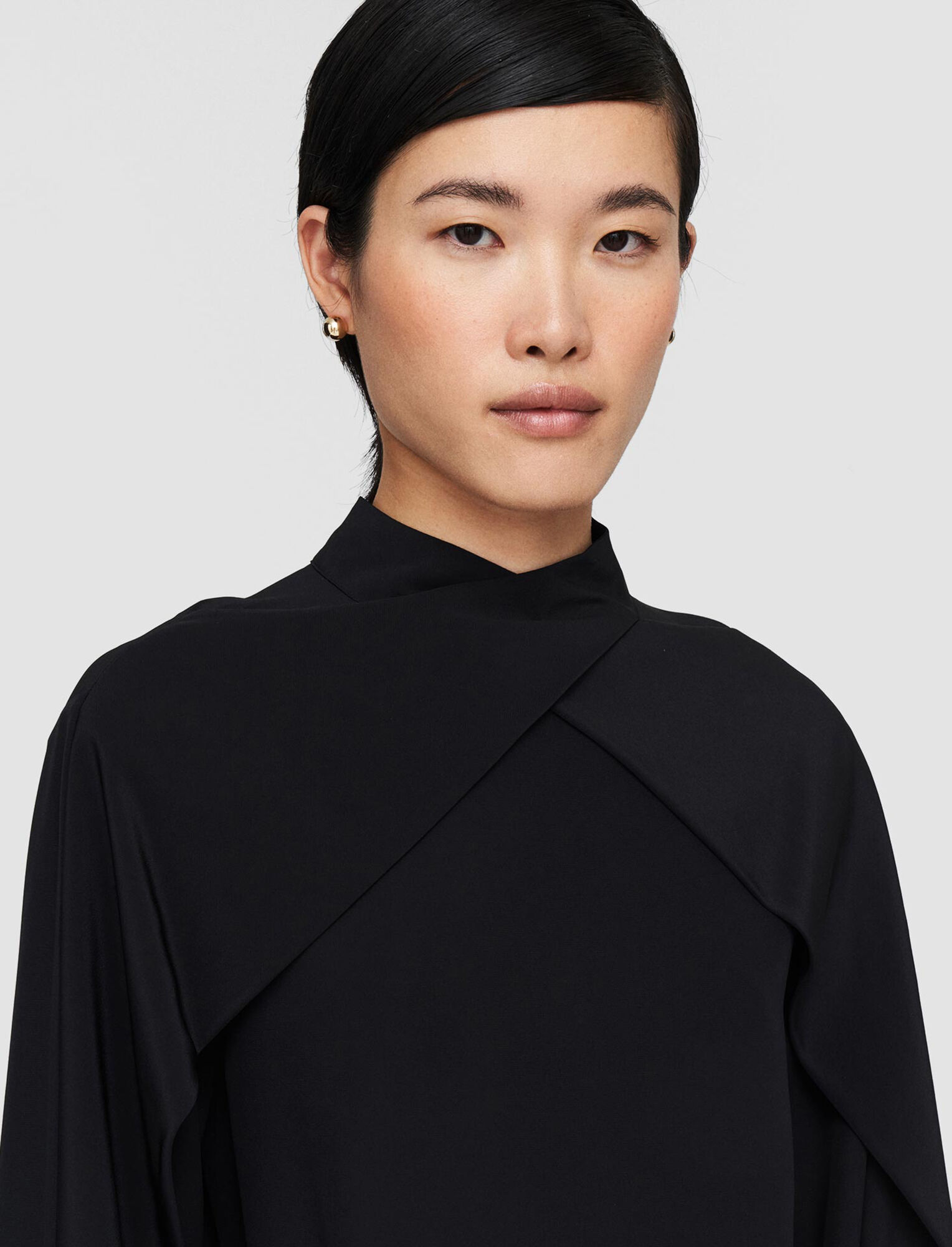 Joseph, Silk Crepe de Chine Alfreda Dress, in Black