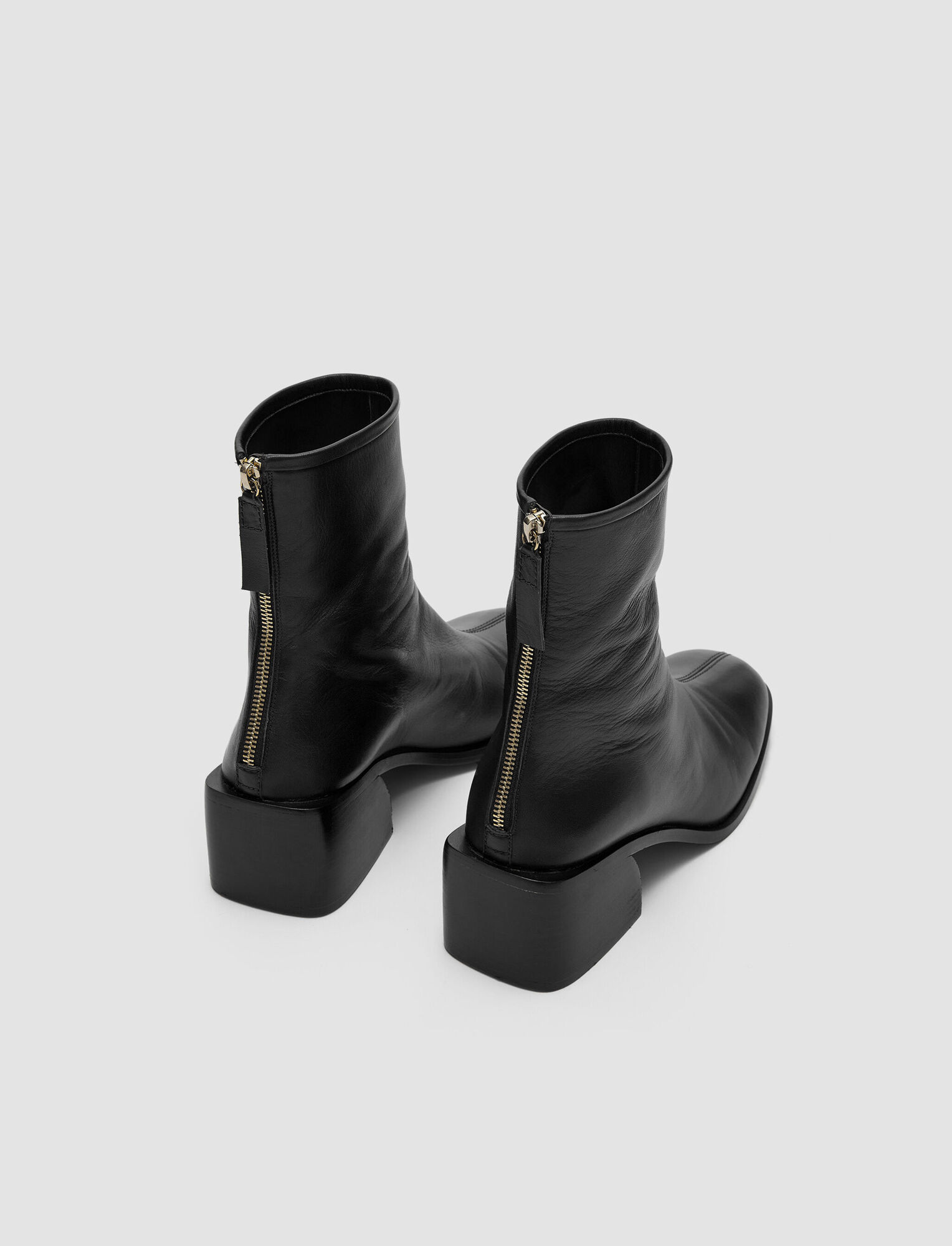 Joseph, Leather Ankle Boots, in Black