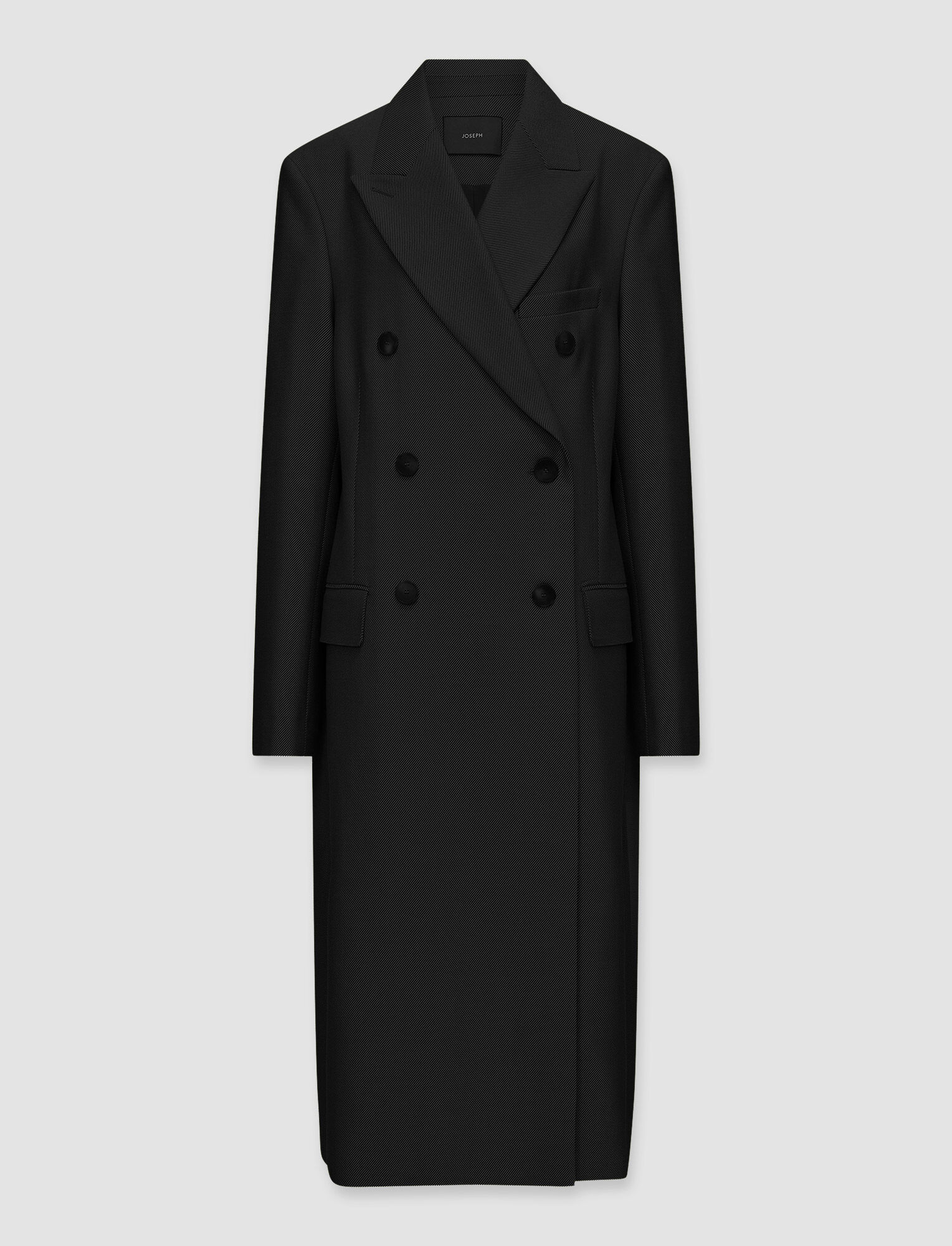 Joseph, Fluid Wool Melange Cornwall Coat, in Black