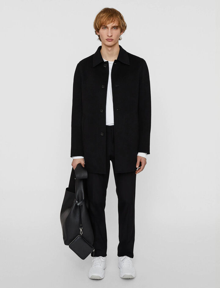 Joseph, SB car coat - Double Face Cashmere, in Black