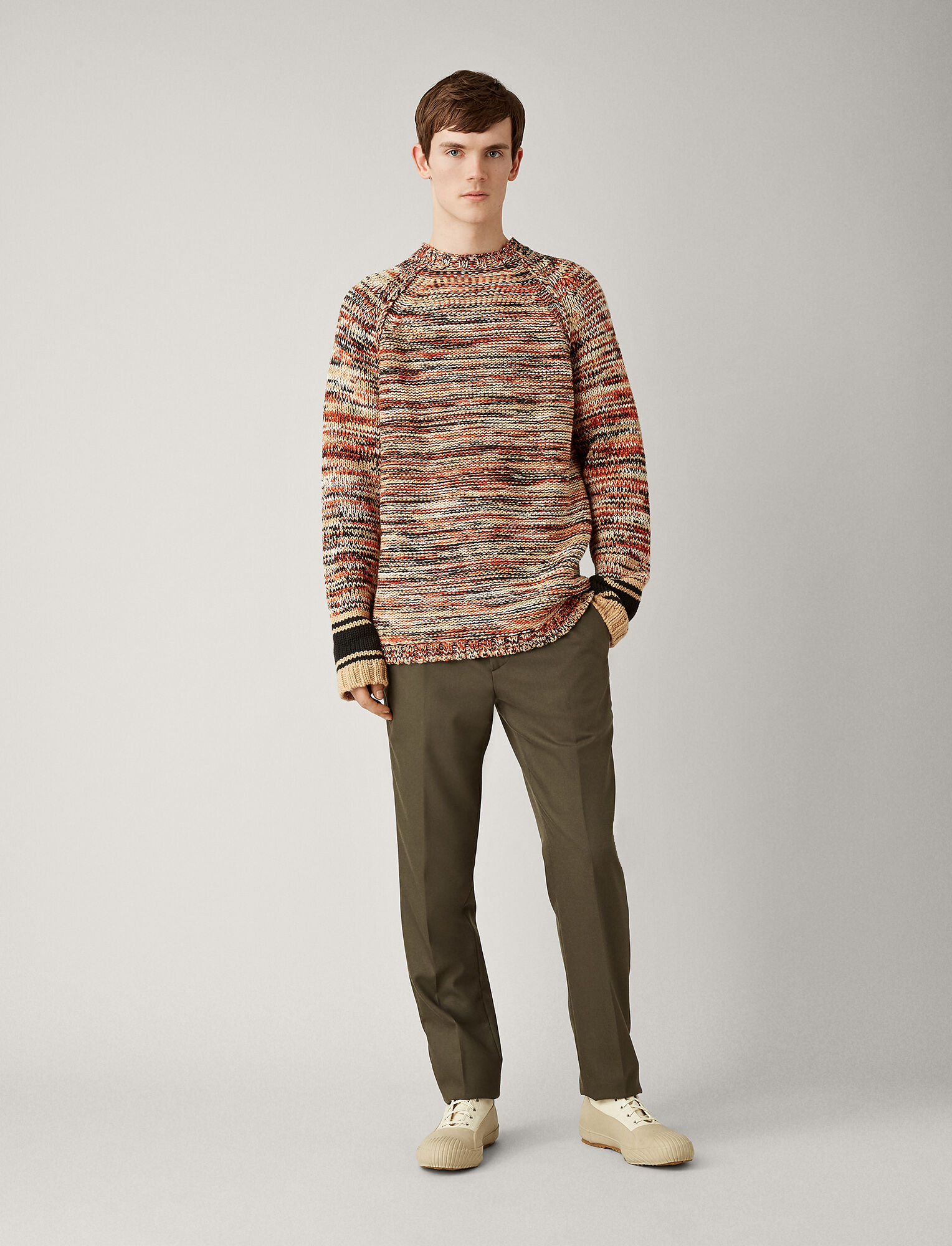 Joseph, Pull O'Size en tricot Chunky Mouline, in CAMEL COMBO